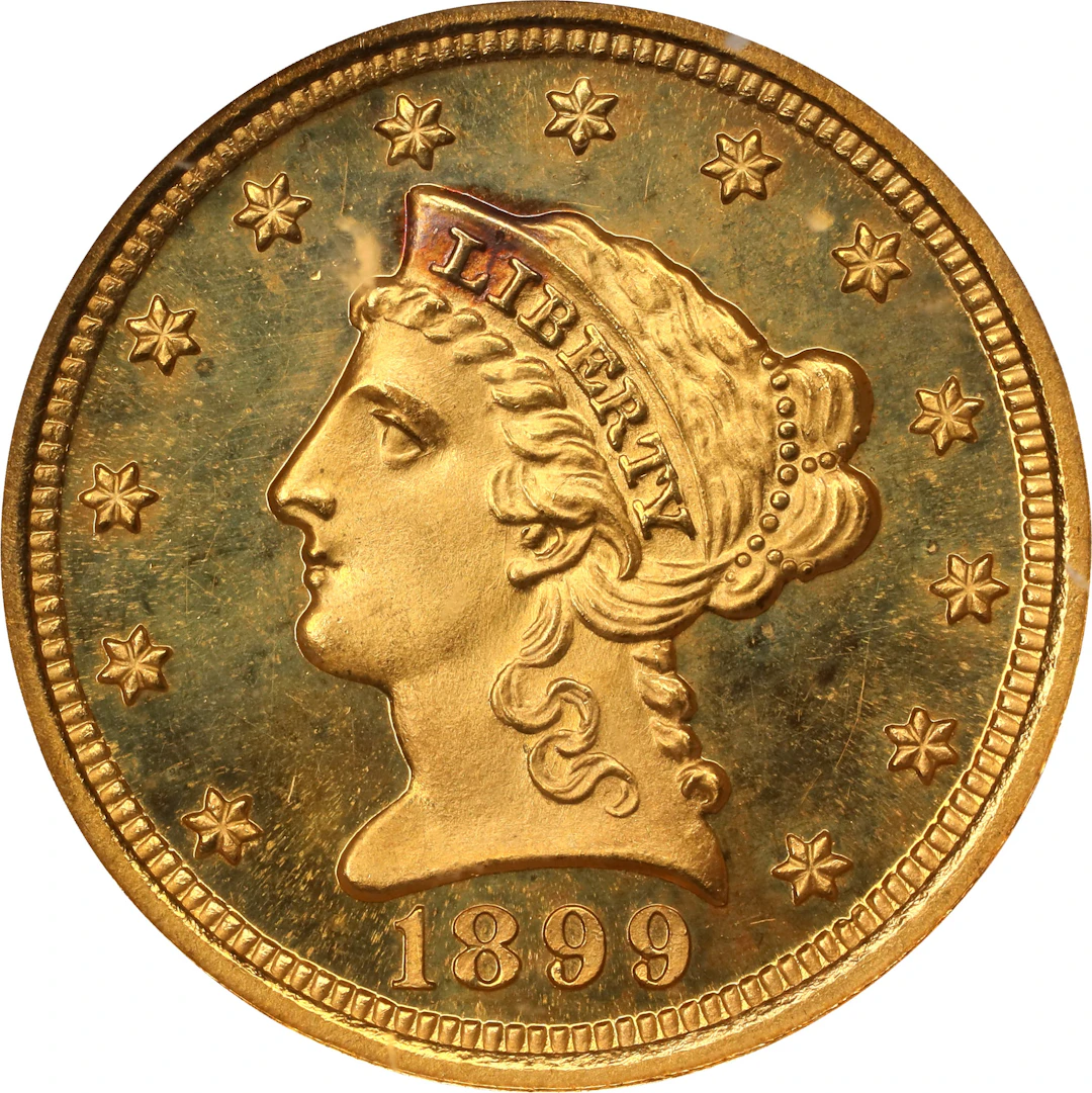 1899 Liberty Head Quarter Eagle. JD-1. Rarity-4. Proof-64 Cameo (NGC).