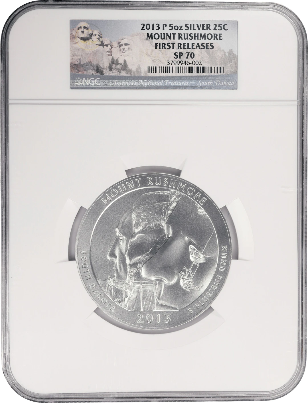 (5 oz, 155.52 g ASW). 2013-P Mount Rushmore America the Beautiful
