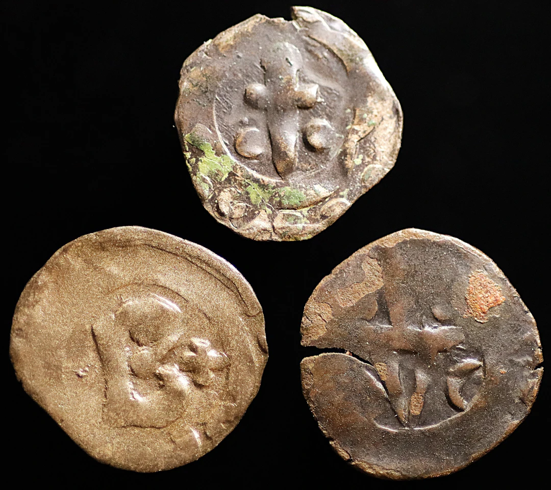 DENMARK. Trio of Pennies (3 Pieces), ND (1286-1319). Erik VI, 'Menved'.