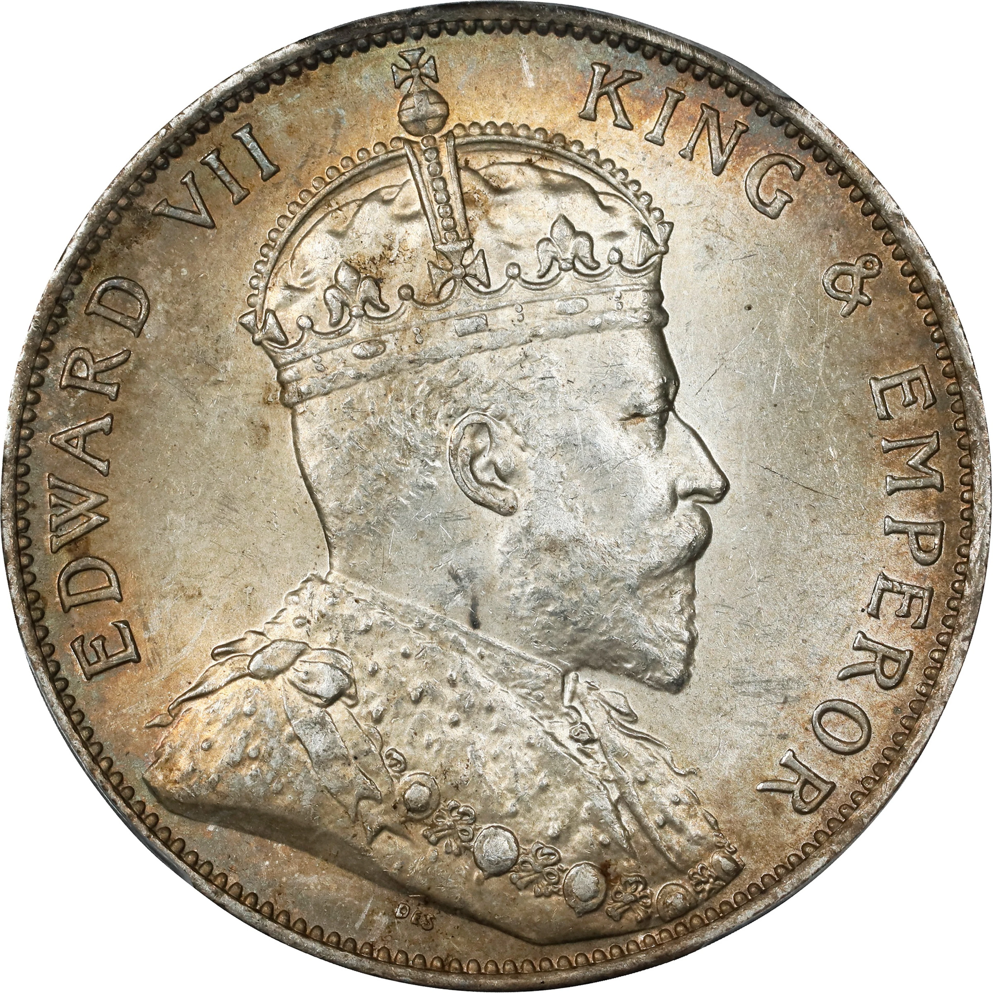 STRAITS SETTLEMENTS. 50 Cents, 1902. London Mint. Edward VII. PCGS MS-62.