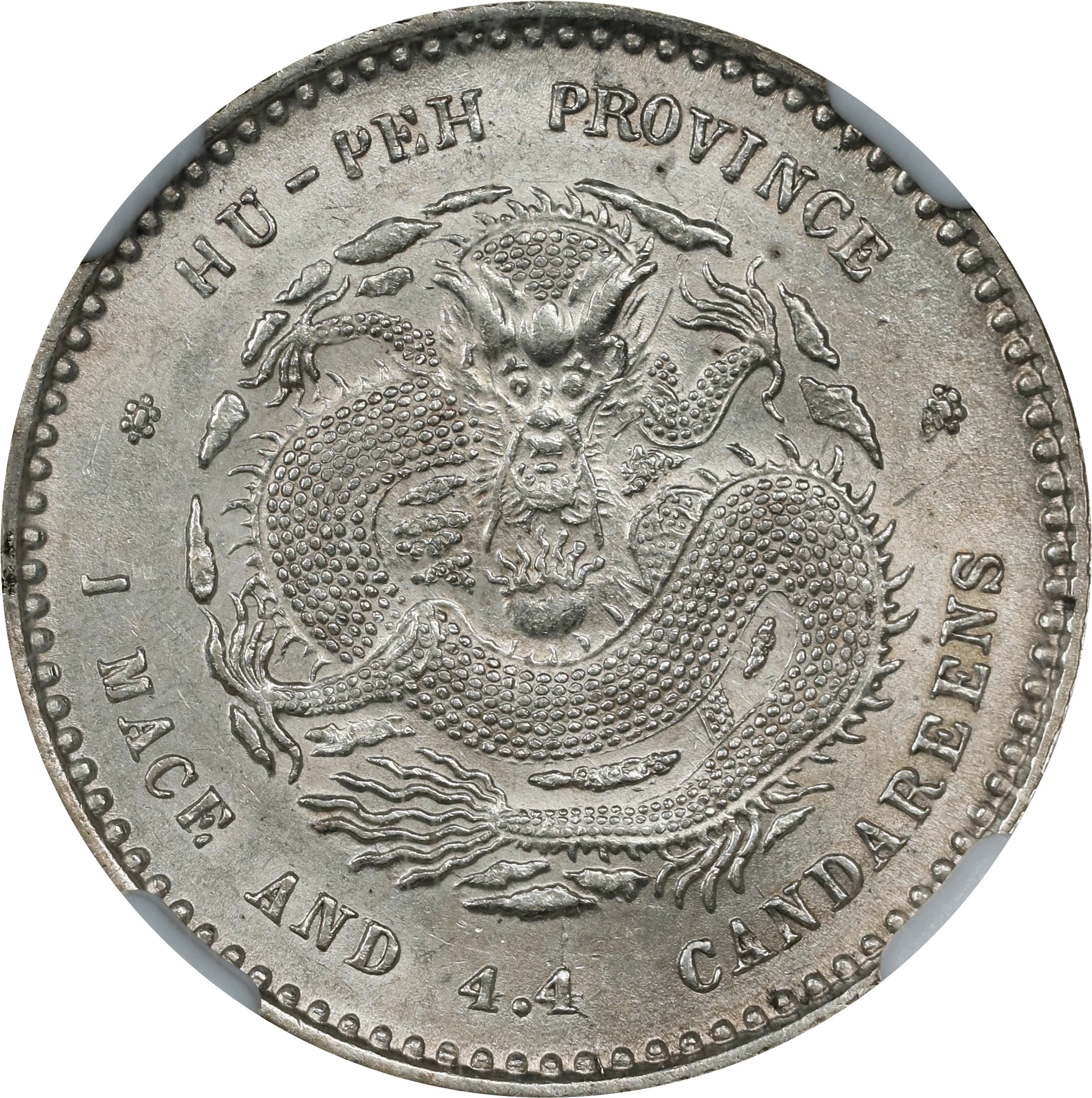 CHINA. Hupeh. 1 Mace 4.4 Candareens (20 Cents), ND (1895-1907). Wuchang