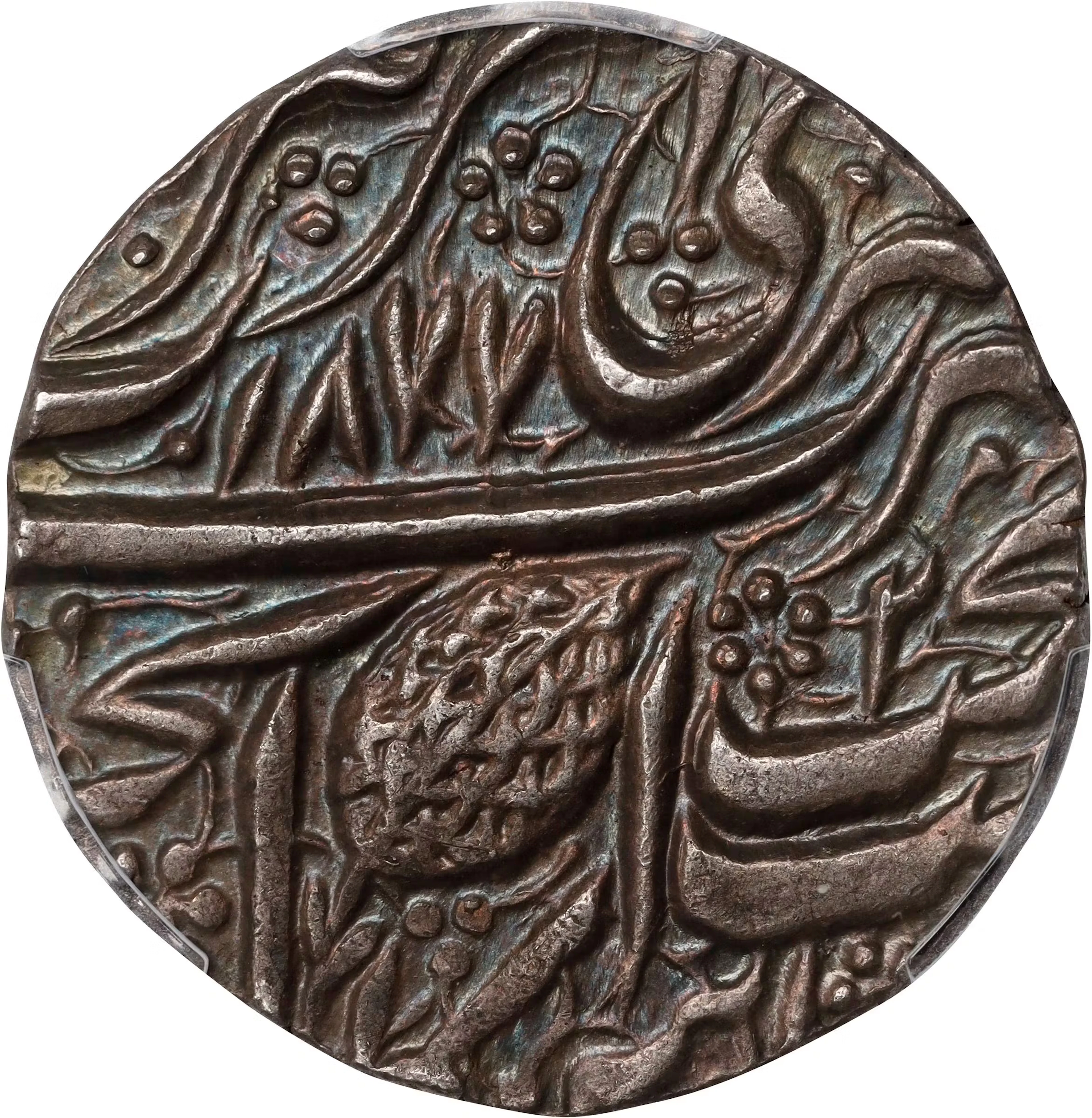 INDIA. Sikh Empire. Rupee, VS 1877 (1820). Amritsar Mint. Ranjit Singh.