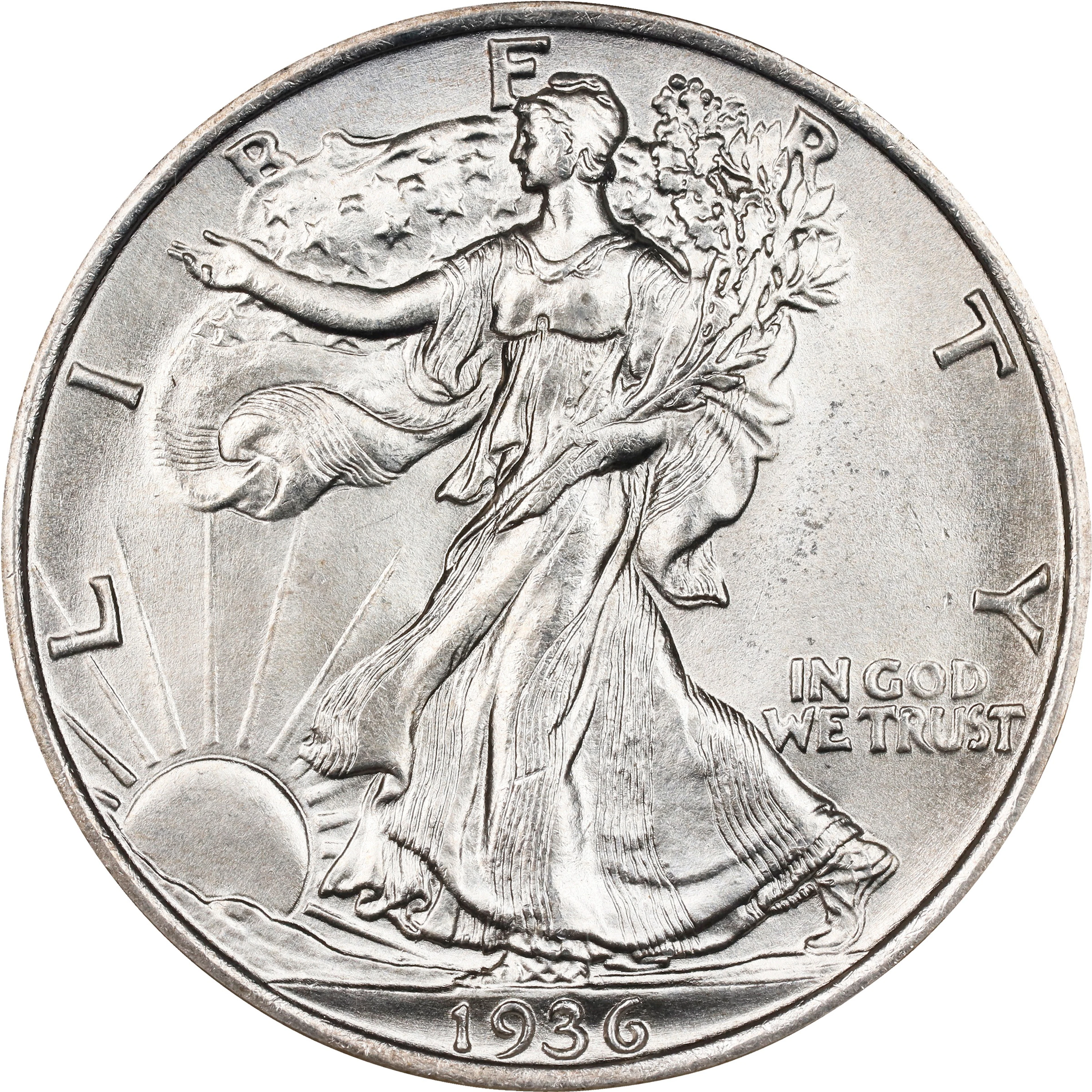 1936 Walking Liberty Half Dollar. MS-66 (NGC).