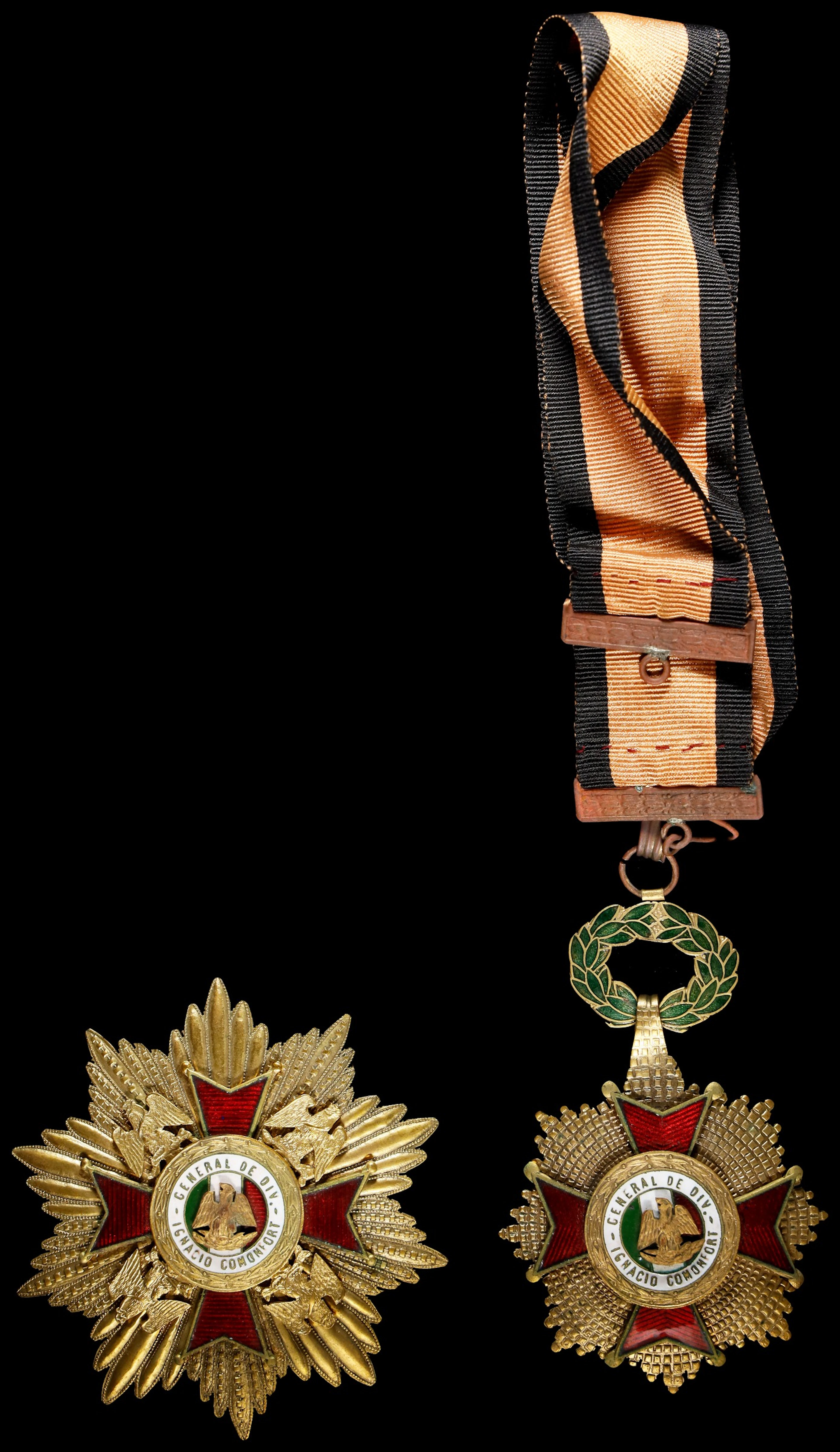MEXICO. Duo of Defenders of the Republic Badges (2 Pieces), Instituted