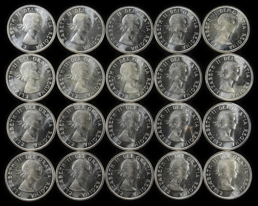 (12 oz, 373.248 g ASW). Canada. Lot of (20) 1963 Silver $1.
