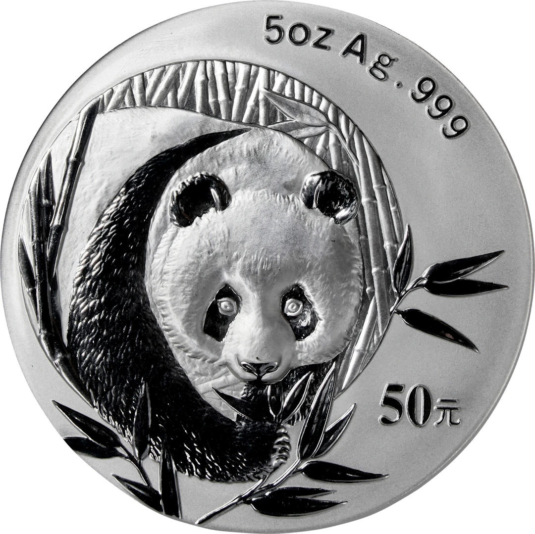 (t) CHINA. Silver 50 Yuan (5 Ounces), 2003. Panda Series. NGC PROOF-69