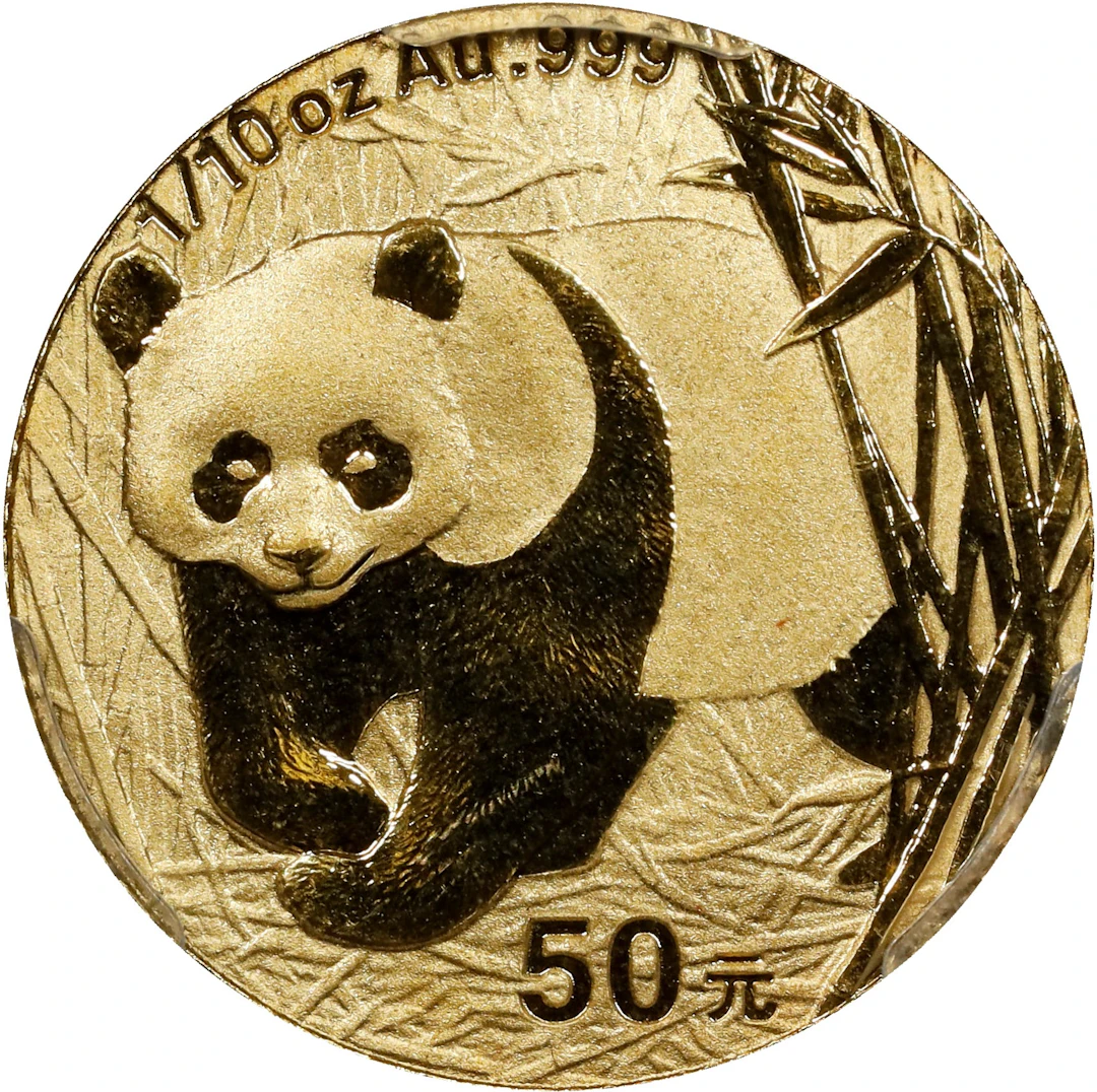 CHINA. Gold 50 Yuan, 2002. Panda Series. NGC MS-69.