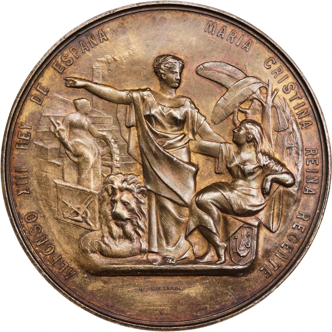 PHILIPPINES. Filipino Islands Exposition Silver Award Medal, 1887.