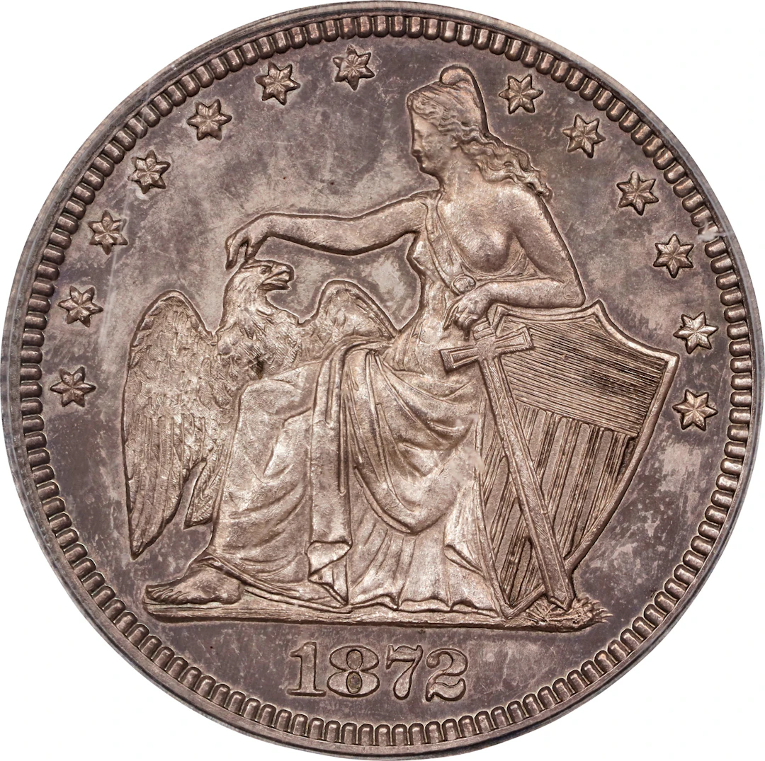 1872 Pattern Amazonian Quarter Dollar. Judd-1195, Pollock-1335. Rarity-7-.