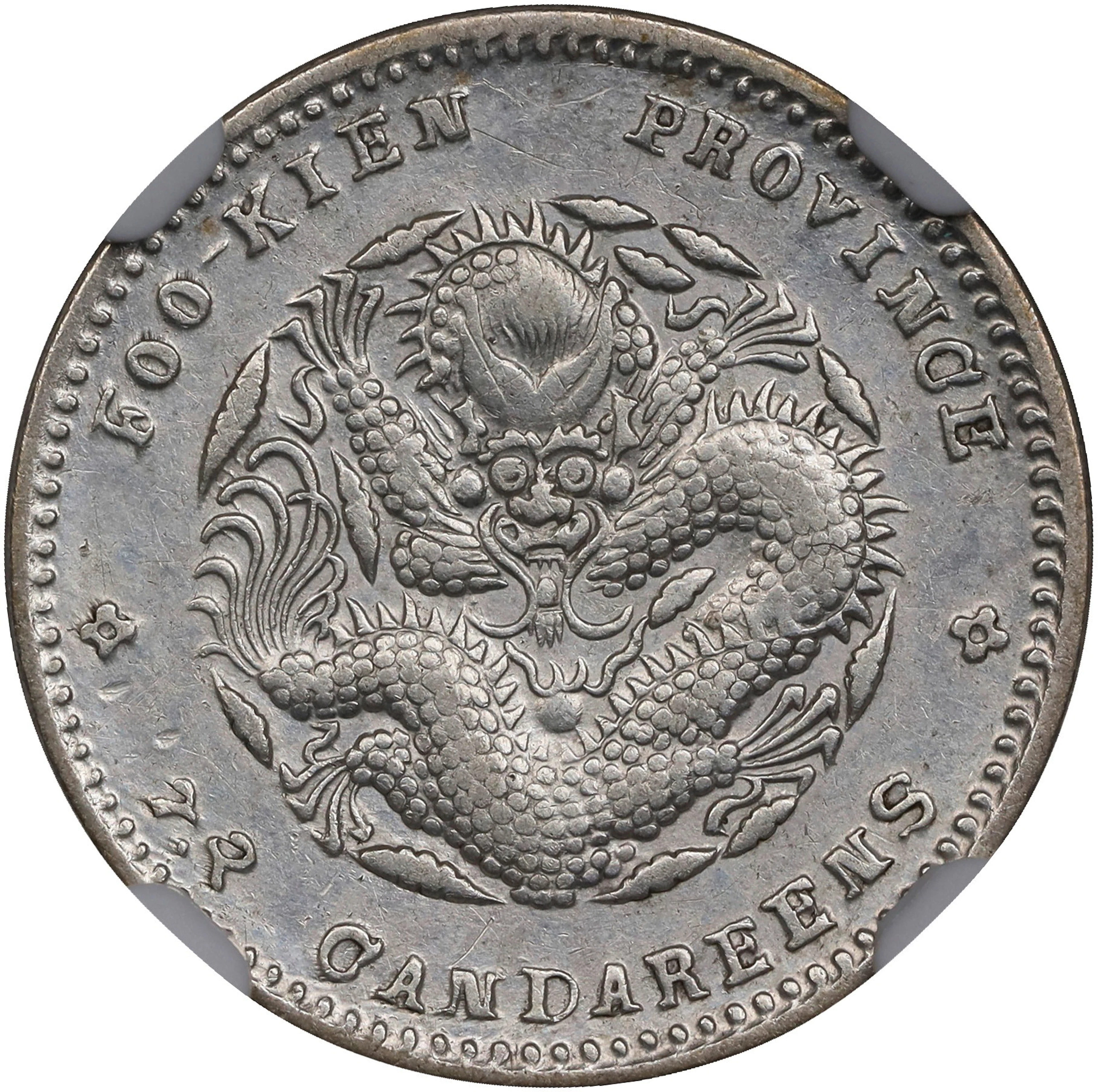 (t) CHINA. Fukien. 7.2 Candareens (10 Cents), ND (1894-1908). Fukien