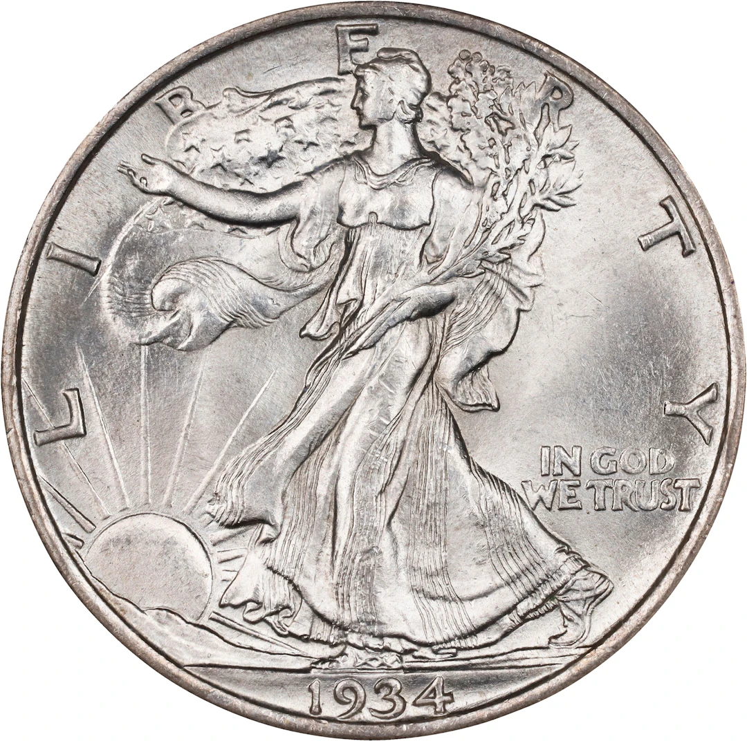 1934-D Walking Liberty Half Dollar. MS-65 (NGC).