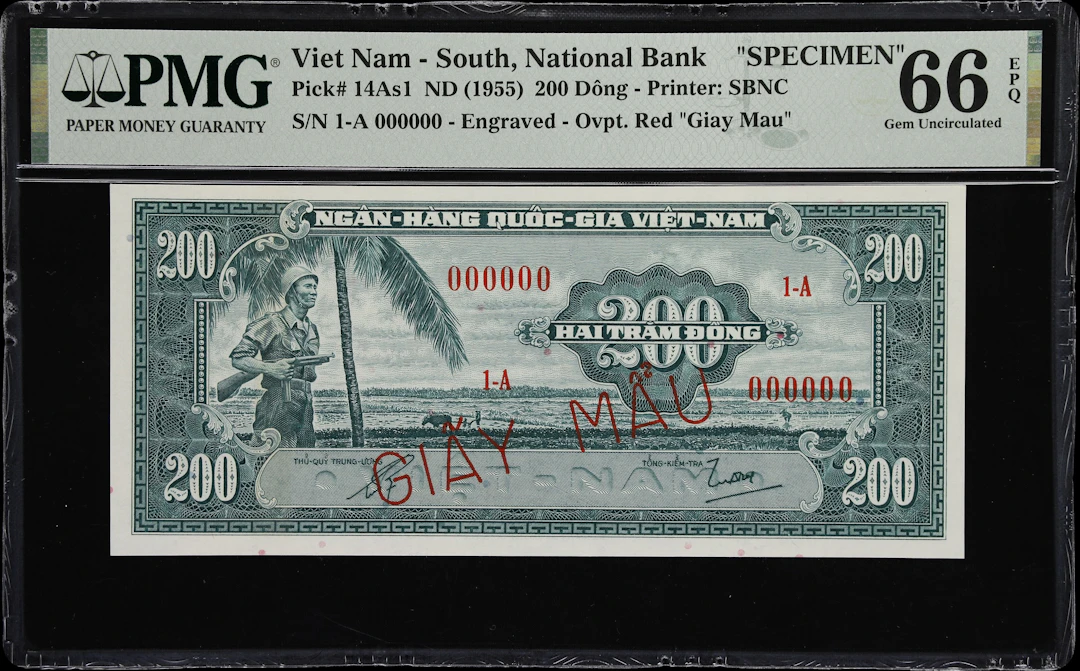VIETNAM, SOUTH. National Bank of Vietnam. 200 Dong, ND (1955). P-14As1.