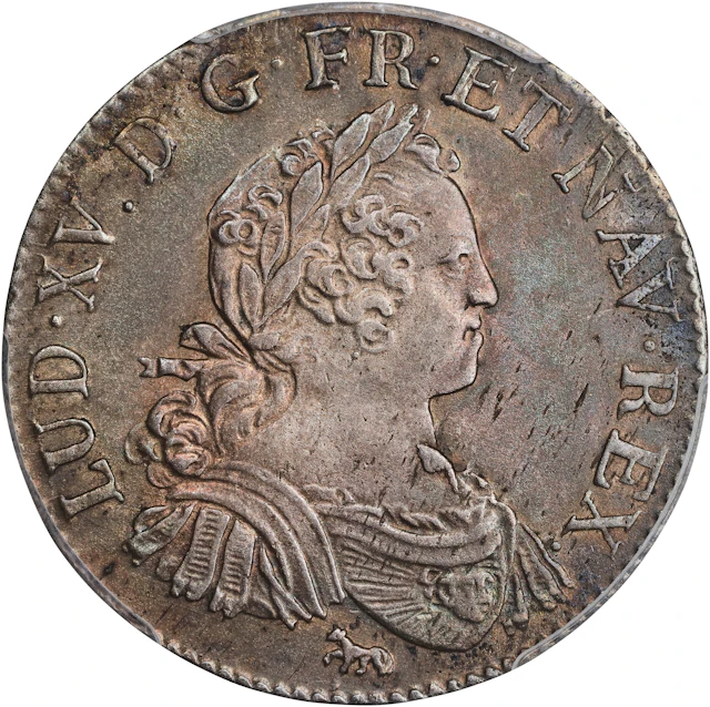 FRANCE. 1725-A 1/2 Ecu aux 8 L. Paris Mint. Gadoury-312. AU-58 (PCGS).