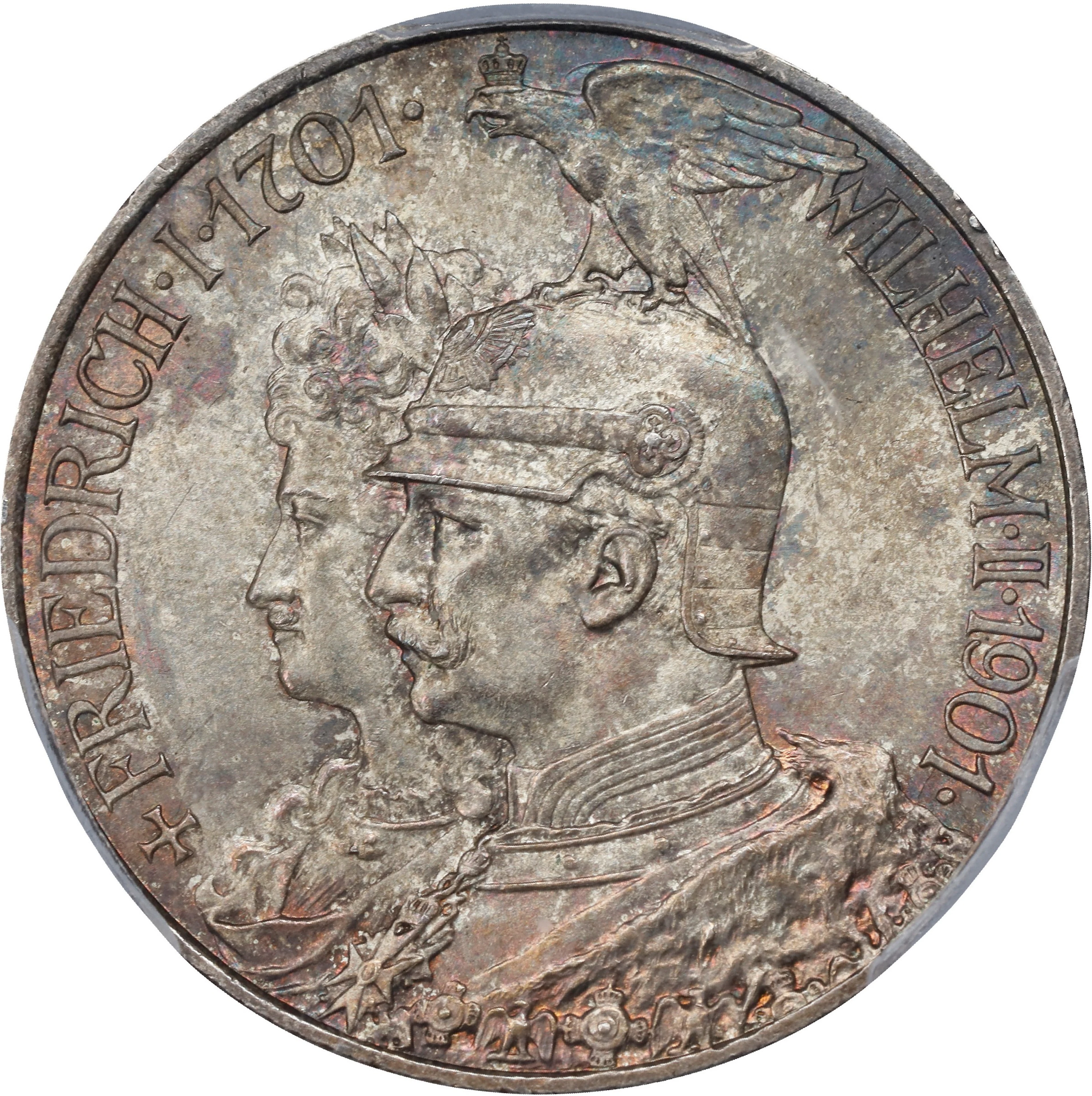 GERMANY. Prussia. 2 Mark, 1901. Berlin Mint. Wilhelm II. PCGS MS-65.