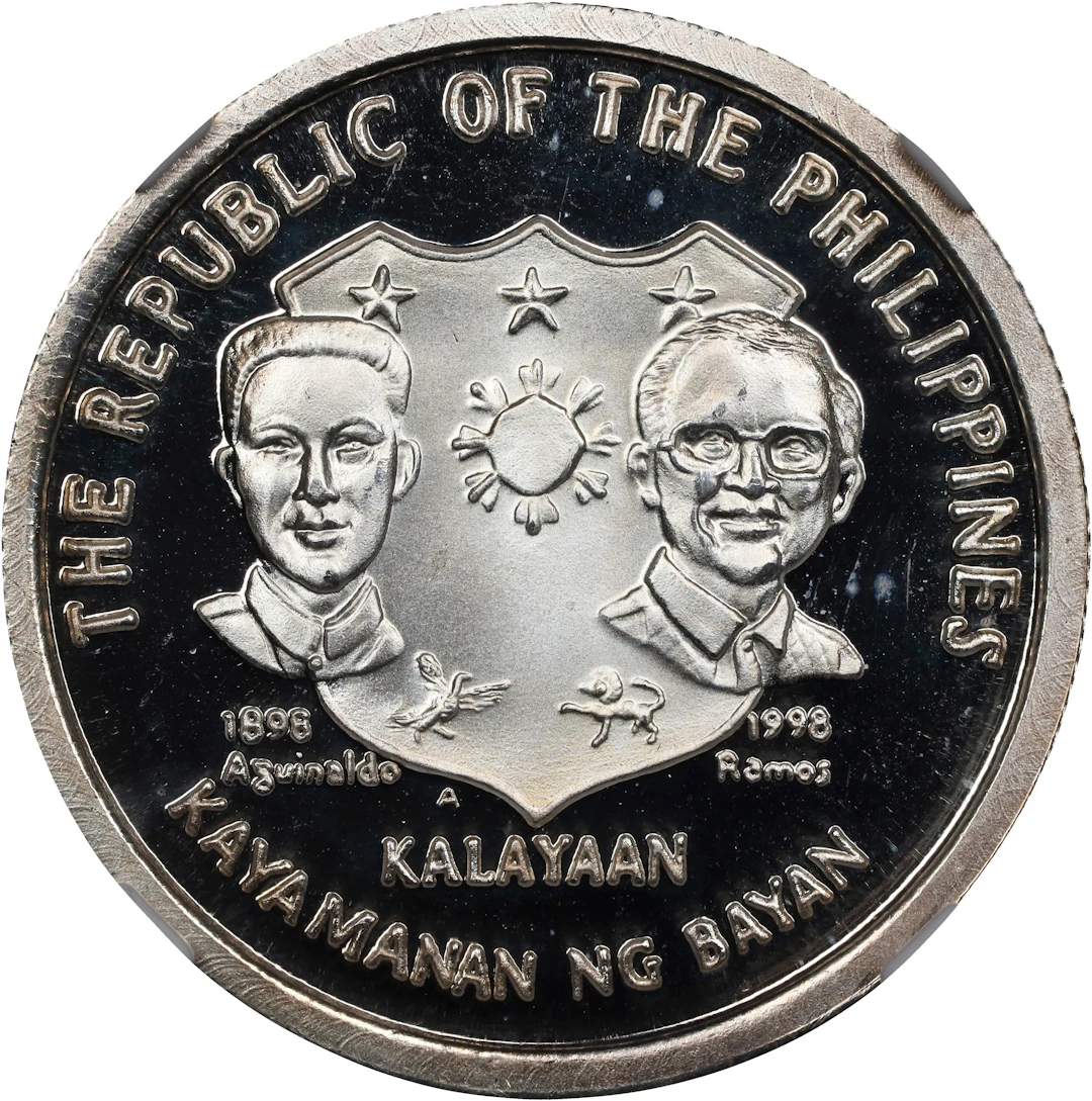 PHILIPPINES. Centennial Movement Silver Medal, 1998. NGC PROOF-68 Ultra Cameo.