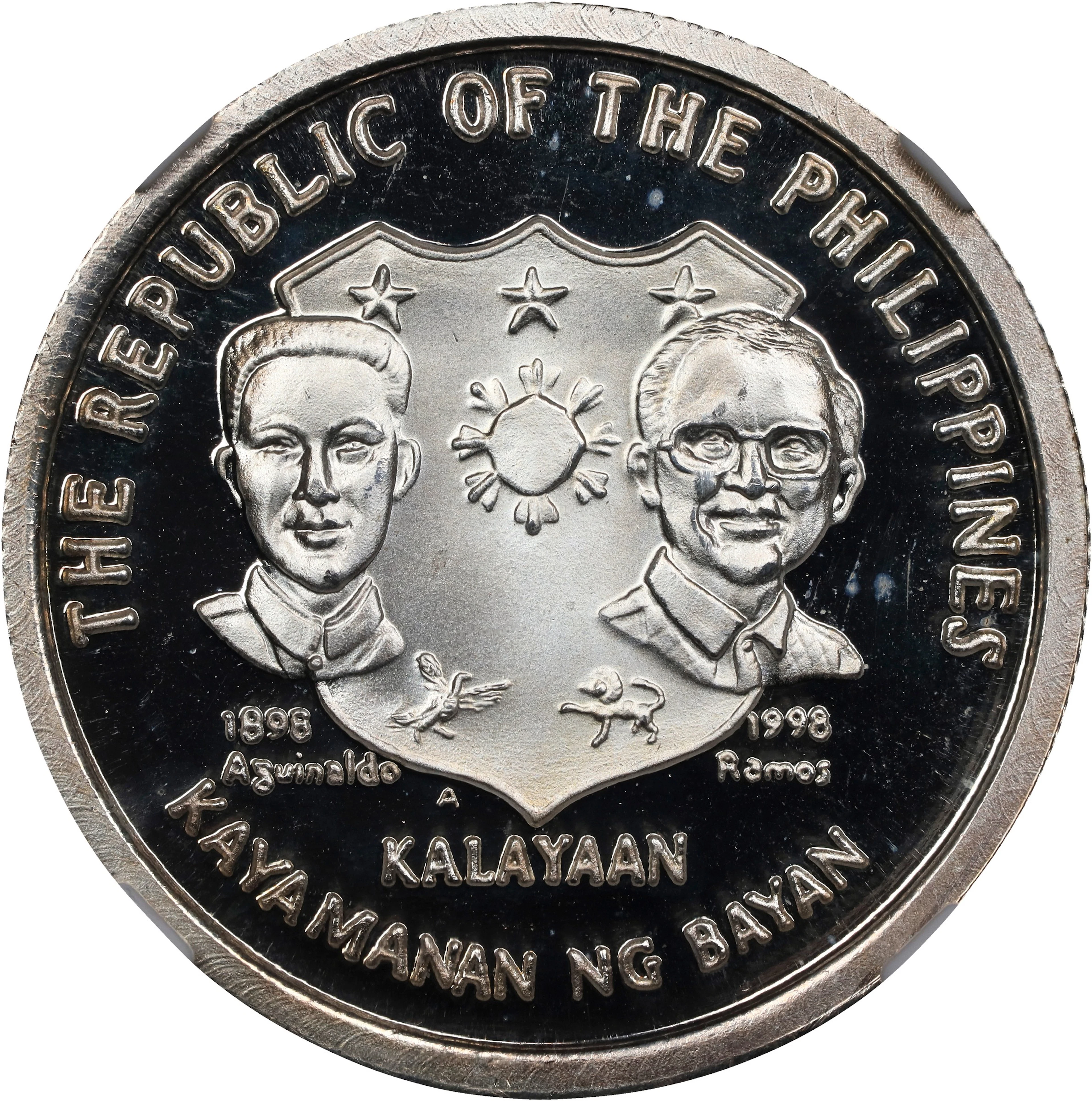PHILIPPINES. Centennial Movement Silver Medal, 1998. NGC PROOF-68 Ultra Cameo.