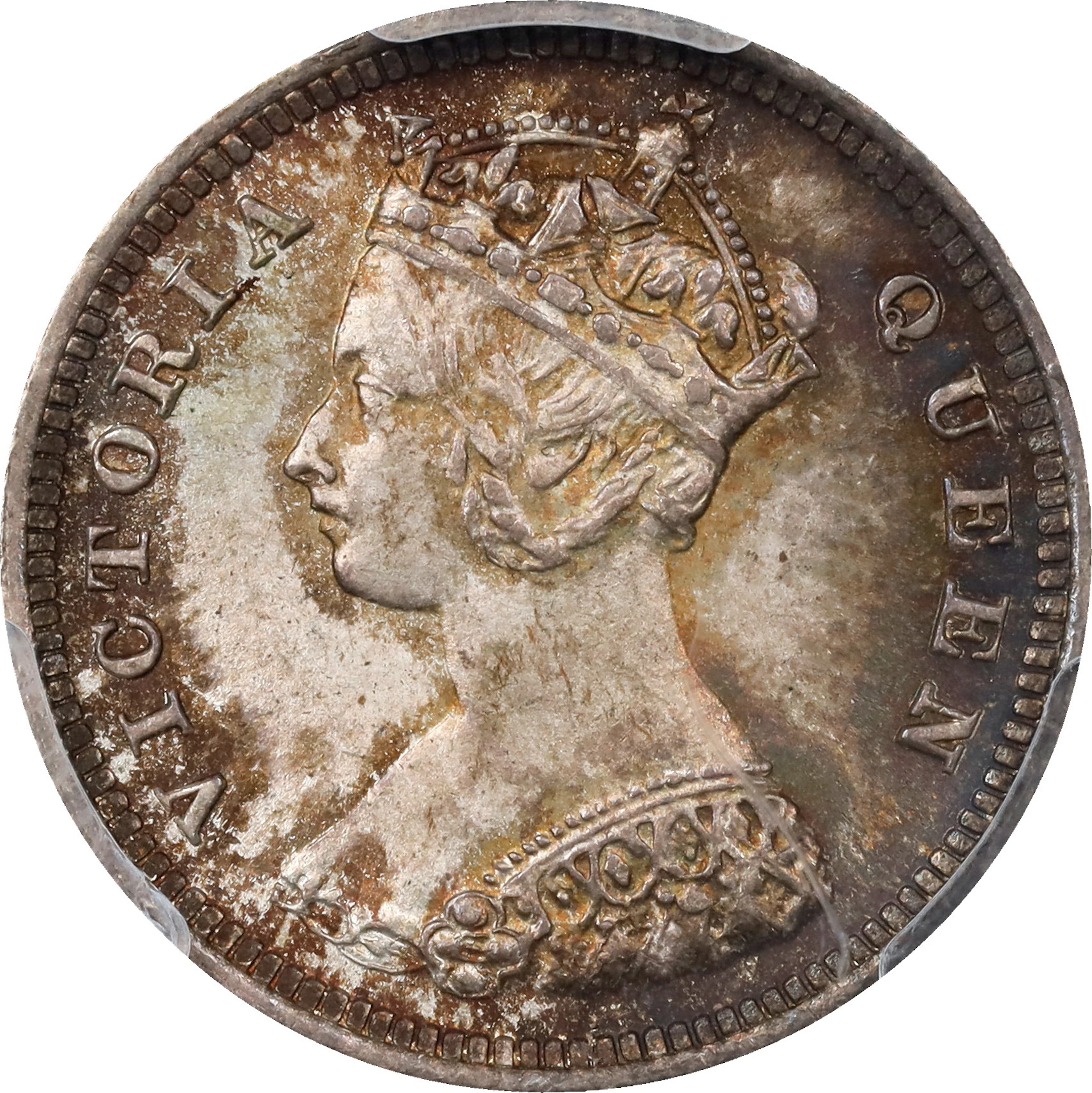 (t) HONG KONG (SAR). 10 Cents, 1883. London Mint. PCGS MS-64.