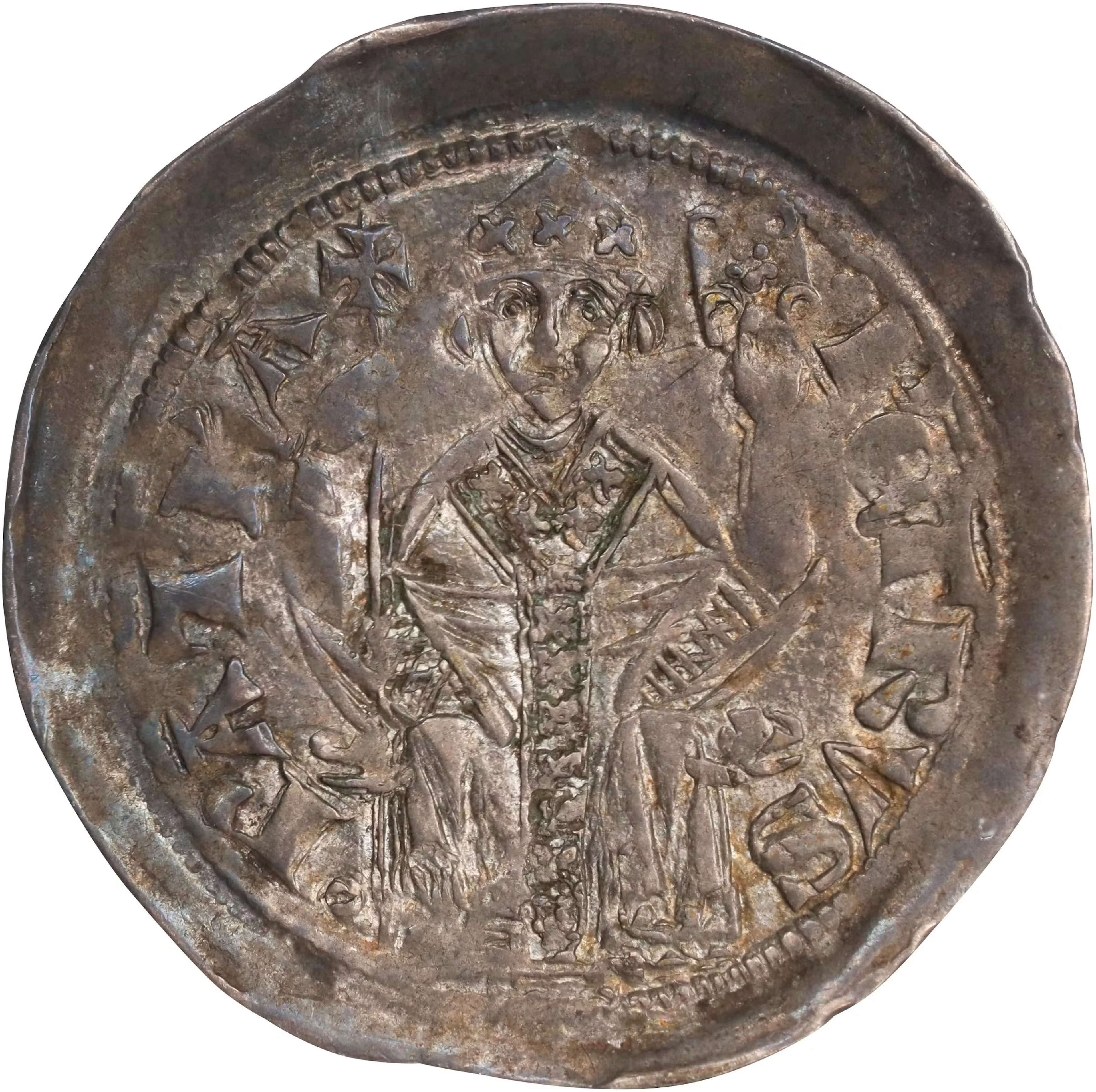 ITALY. Aquileia. Denaro, ND (ca. 1299-1301). Pietro Gerra. PCGS AU-58.