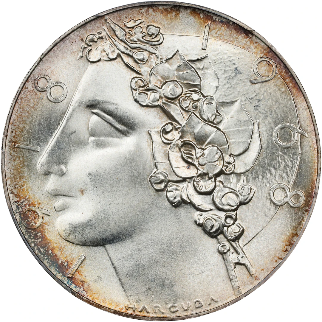 CZECHOSLOVAKIA. 50 Korun, 1968. Kremnica Mint. PCGS MS-65.