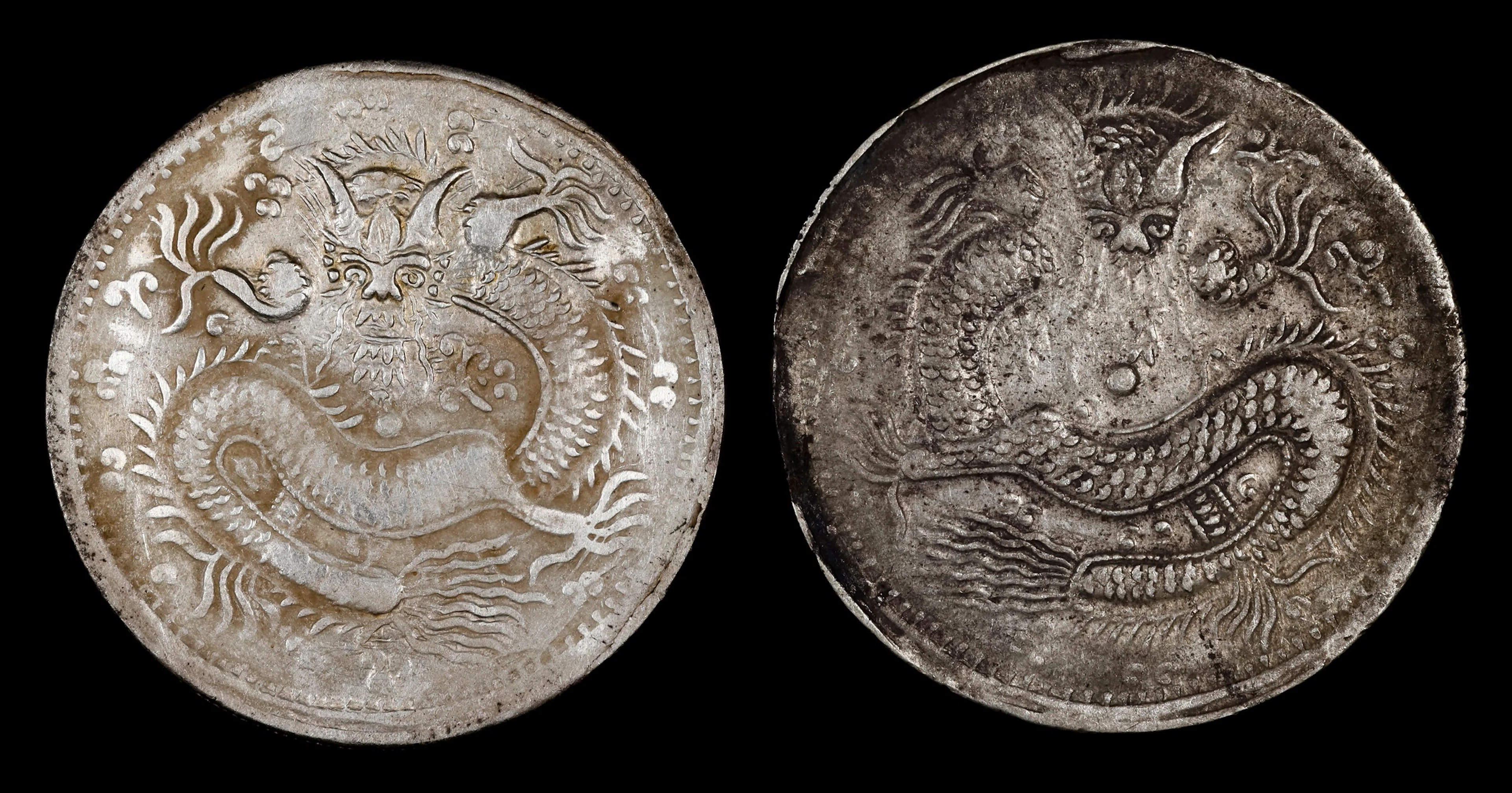 (t) CHINA. Sinkiang. Duo of 5 Mace (Miscals) (2 Pieces), AH 1323 (1905/6).