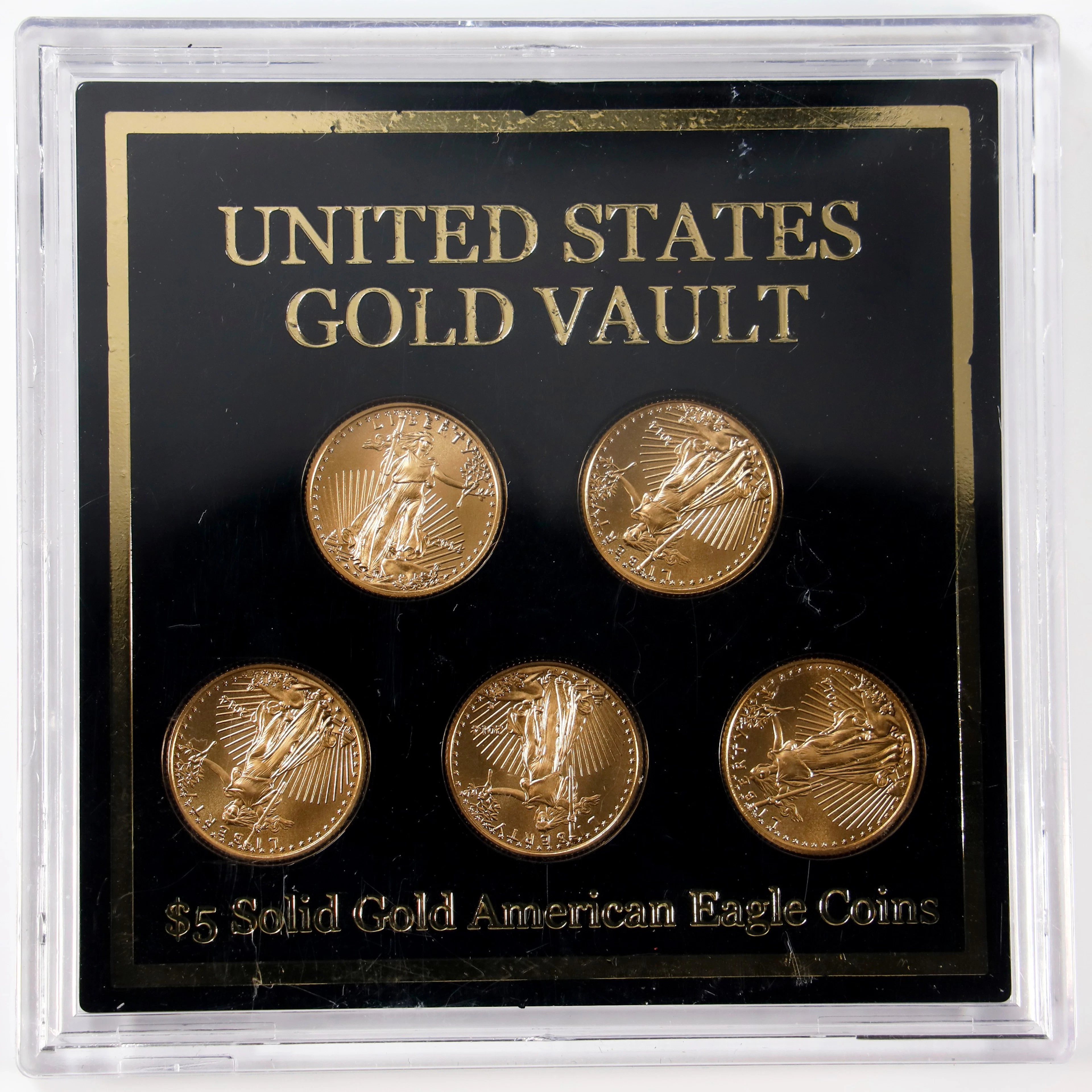 (0.5 oz, 15.552 g AGW). 2014 U.S. Gold Vault American Gold Eagle $5