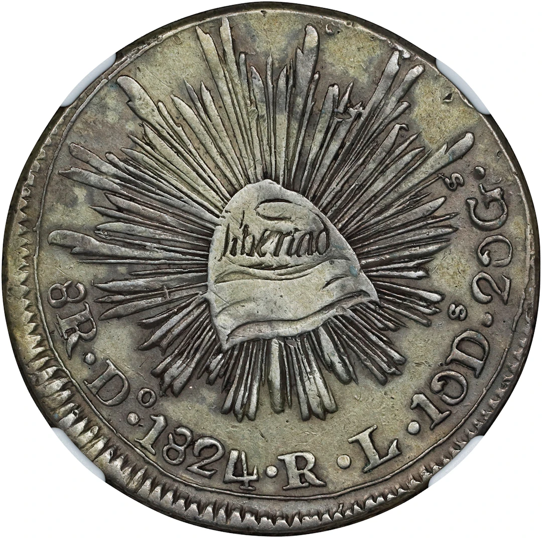 MEXICO. "Hookneck" 8 Reales, 1824-Do RL. Durango Mint. NGC EF Details--Cleaned.