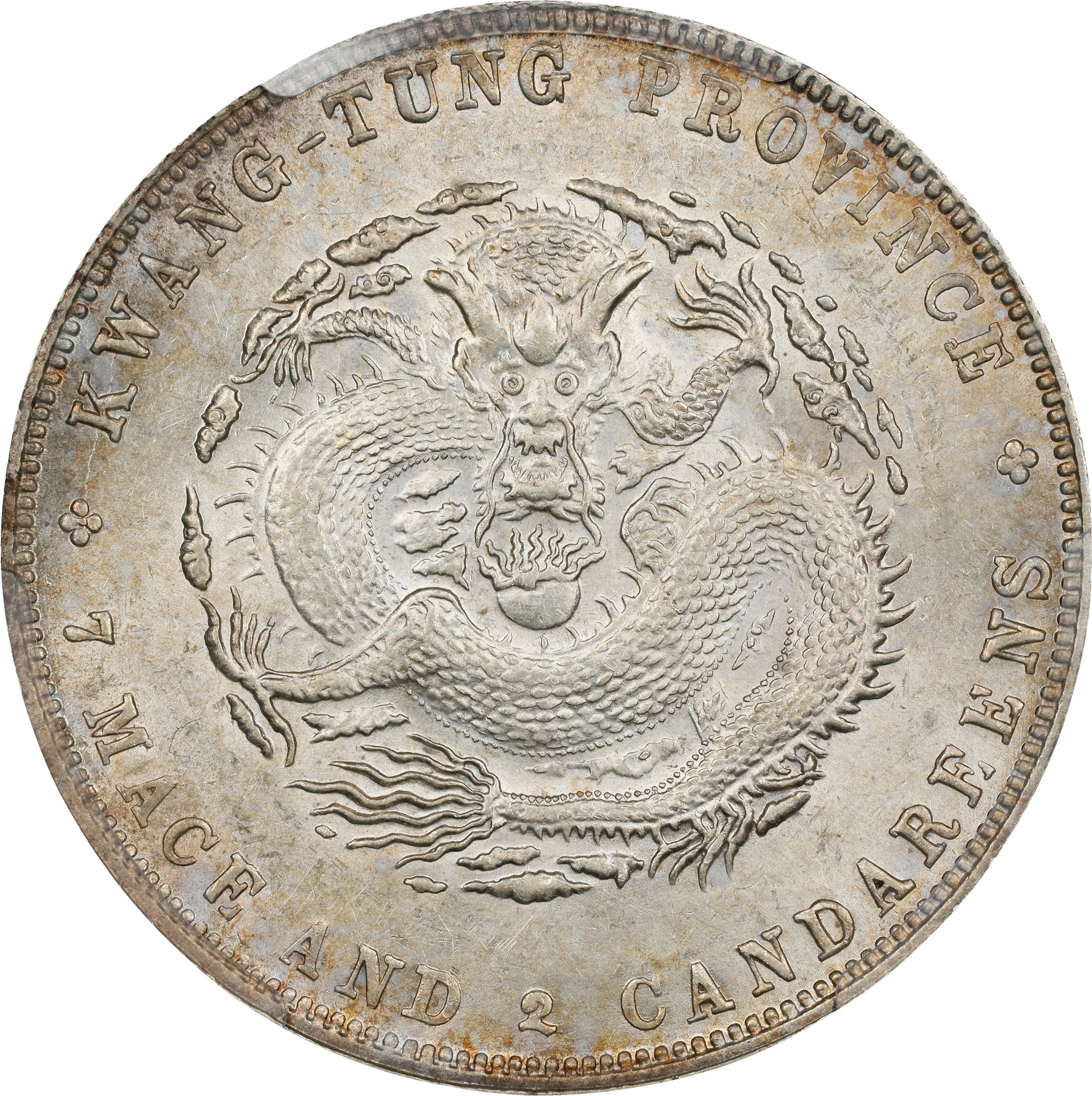 (t) CHINA. Kwangtung. 7 Mace 2 Candareens (Dollar), ND (1909-11).