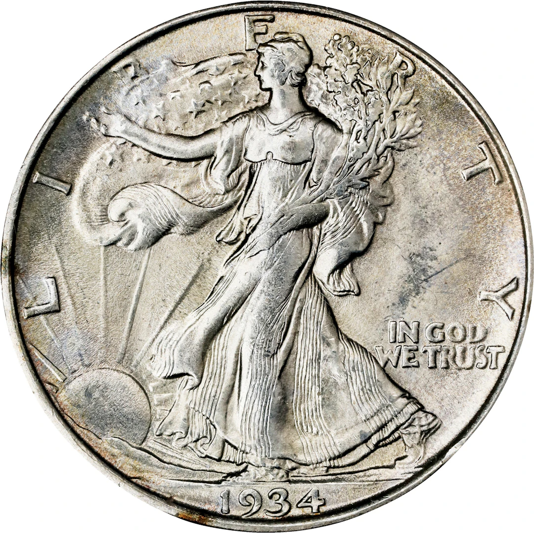 1934 Walking Liberty Half Dollar. MS-64 (PCGS). OGH Generation 1.2 Rattler.