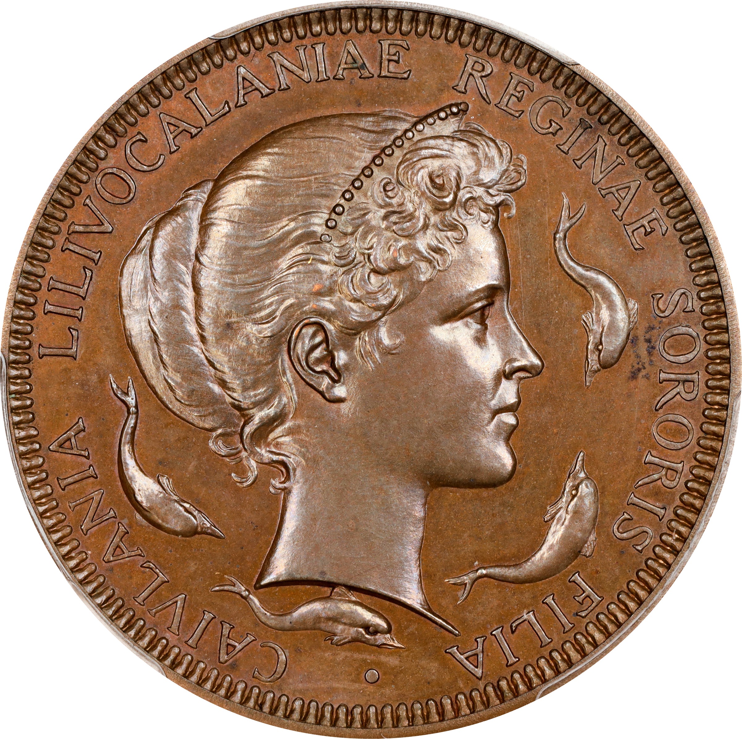 "1893" (1895) Reginald Huth Medal. Princess Kaiulani. Medcalf-Russell