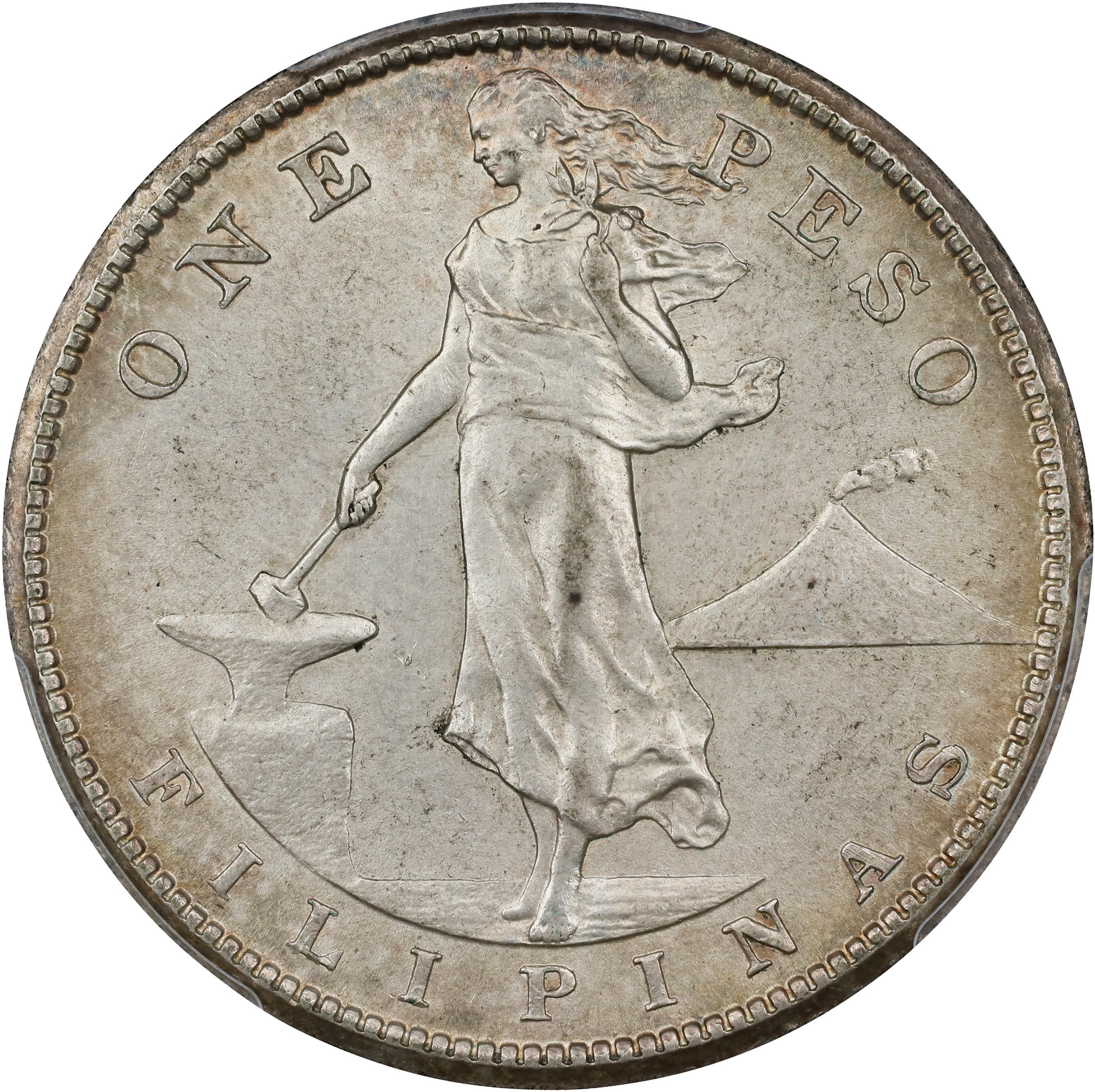 PHILIPPINES. Peso, 1910-S. San Francisco Mint. PCGS Genuine--Cleaned