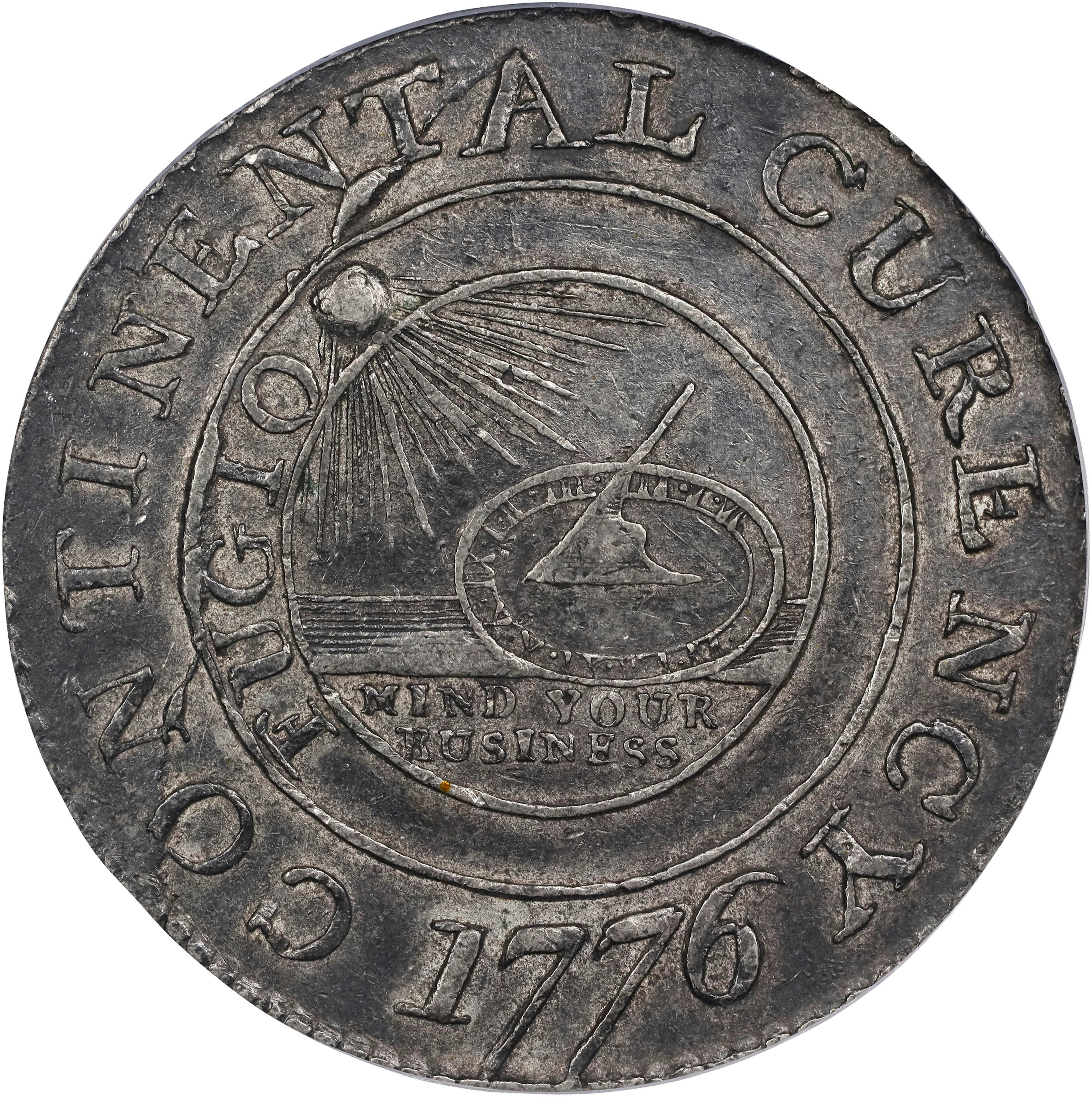 "1776" (1783) Continental Dollar. Newman 1-C, W-8445. Rarity-3. CURENCY.