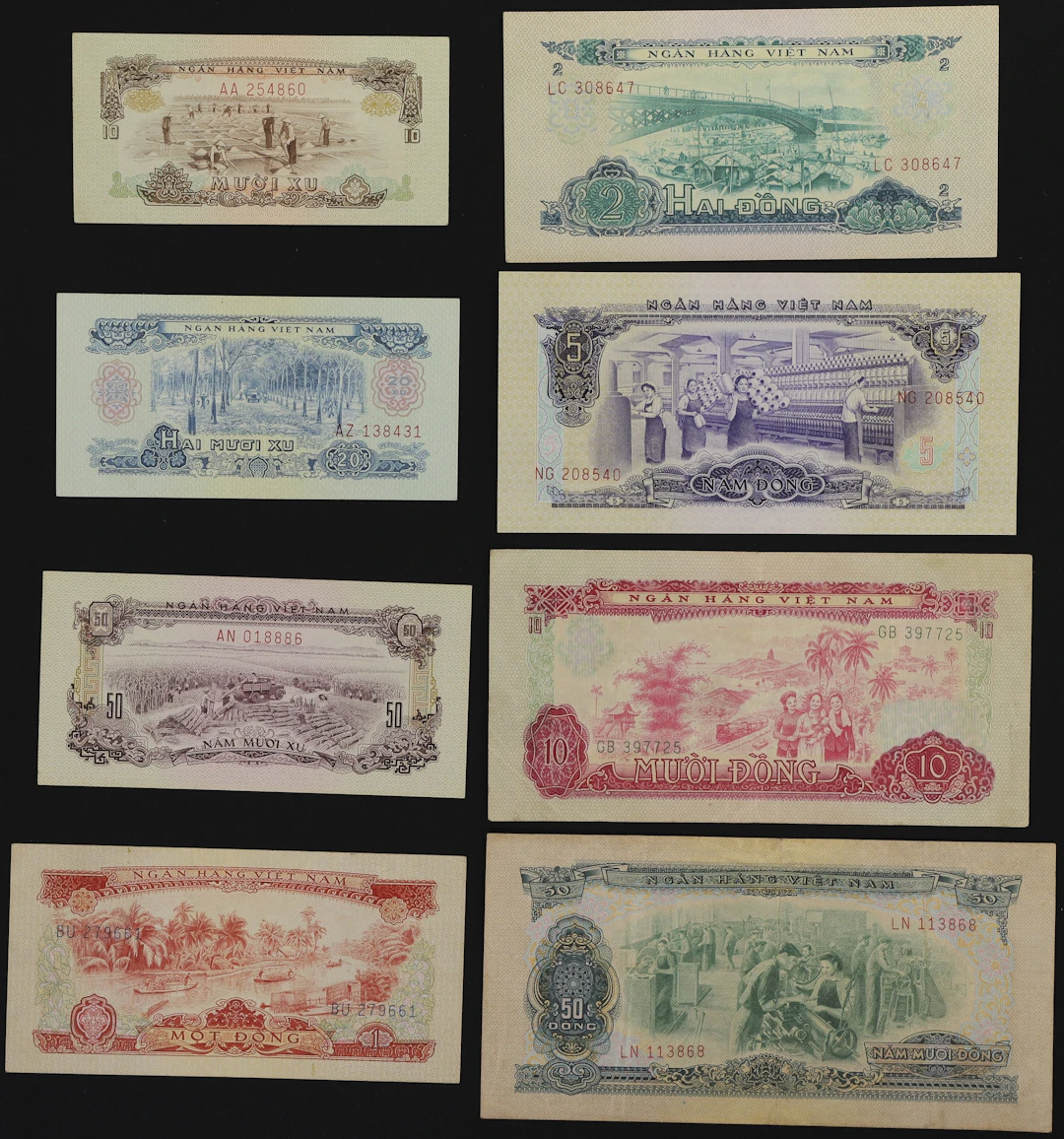 VIETNAM, SOUTH. Lot of (8). Vietnamese State Banknote. 10, 20, 50