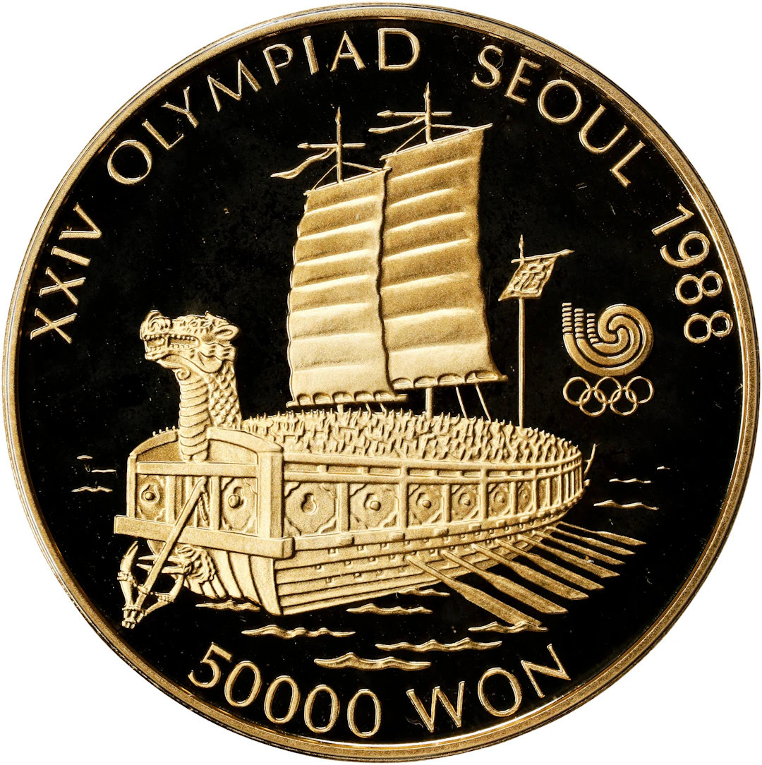 KOREA, SOUTH. 50000 Won, 1986. SUPERB GEM PROOF.