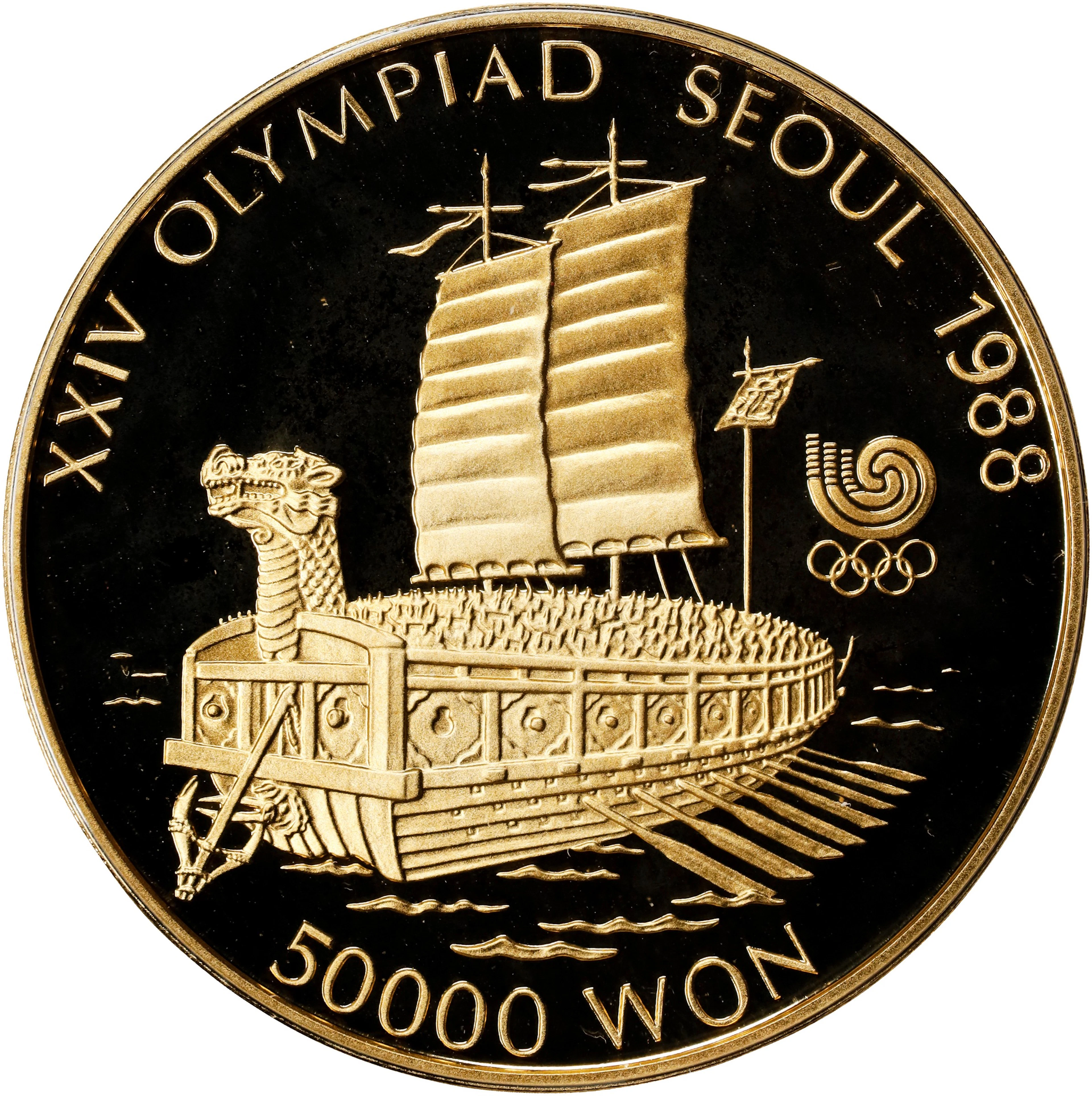 KOREA, SOUTH. 50000 Won, 1986. SUPERB GEM PROOF.