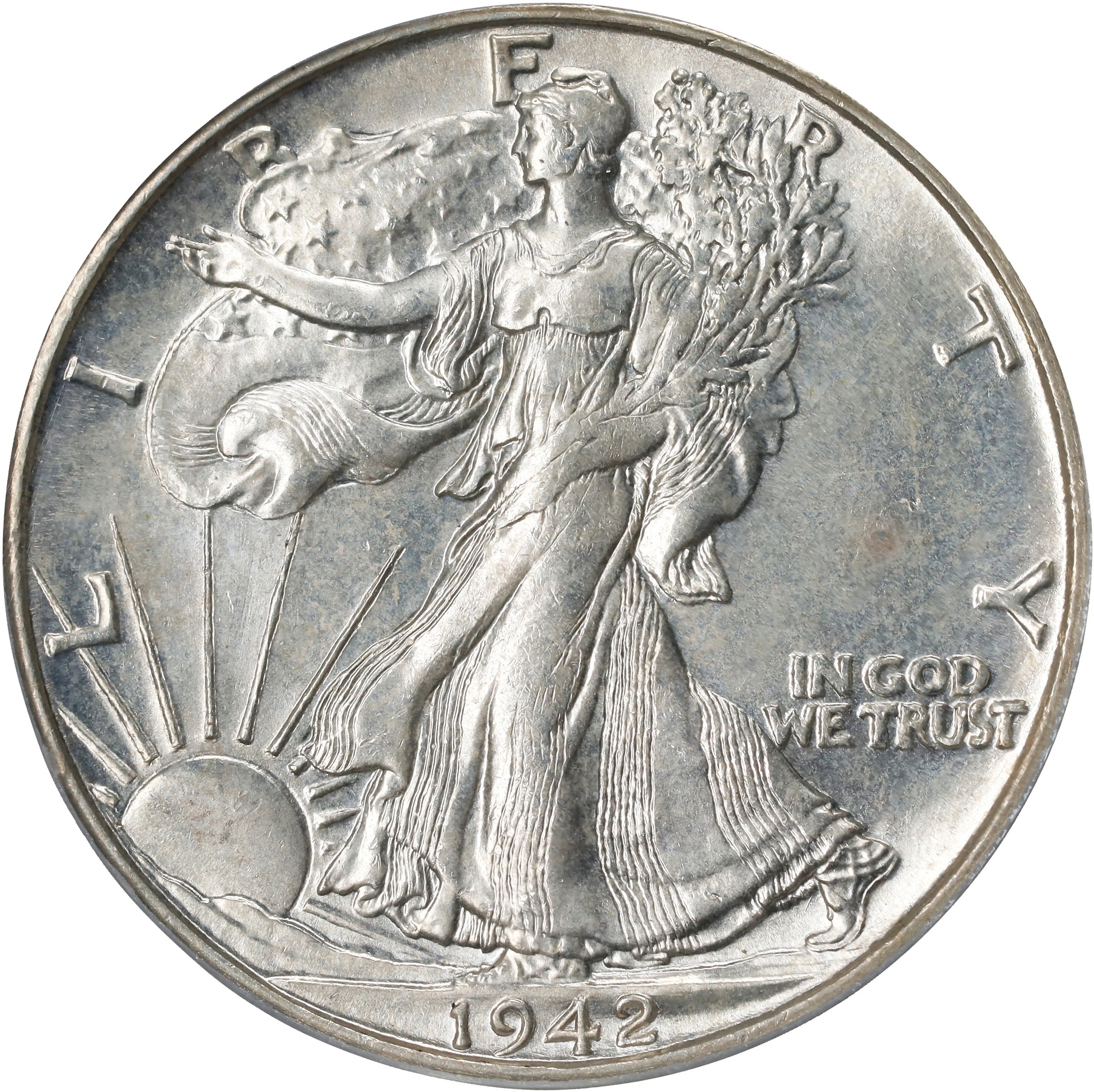 1942-S Walking Liberty Half Dollar. MS-65 (PCGS).