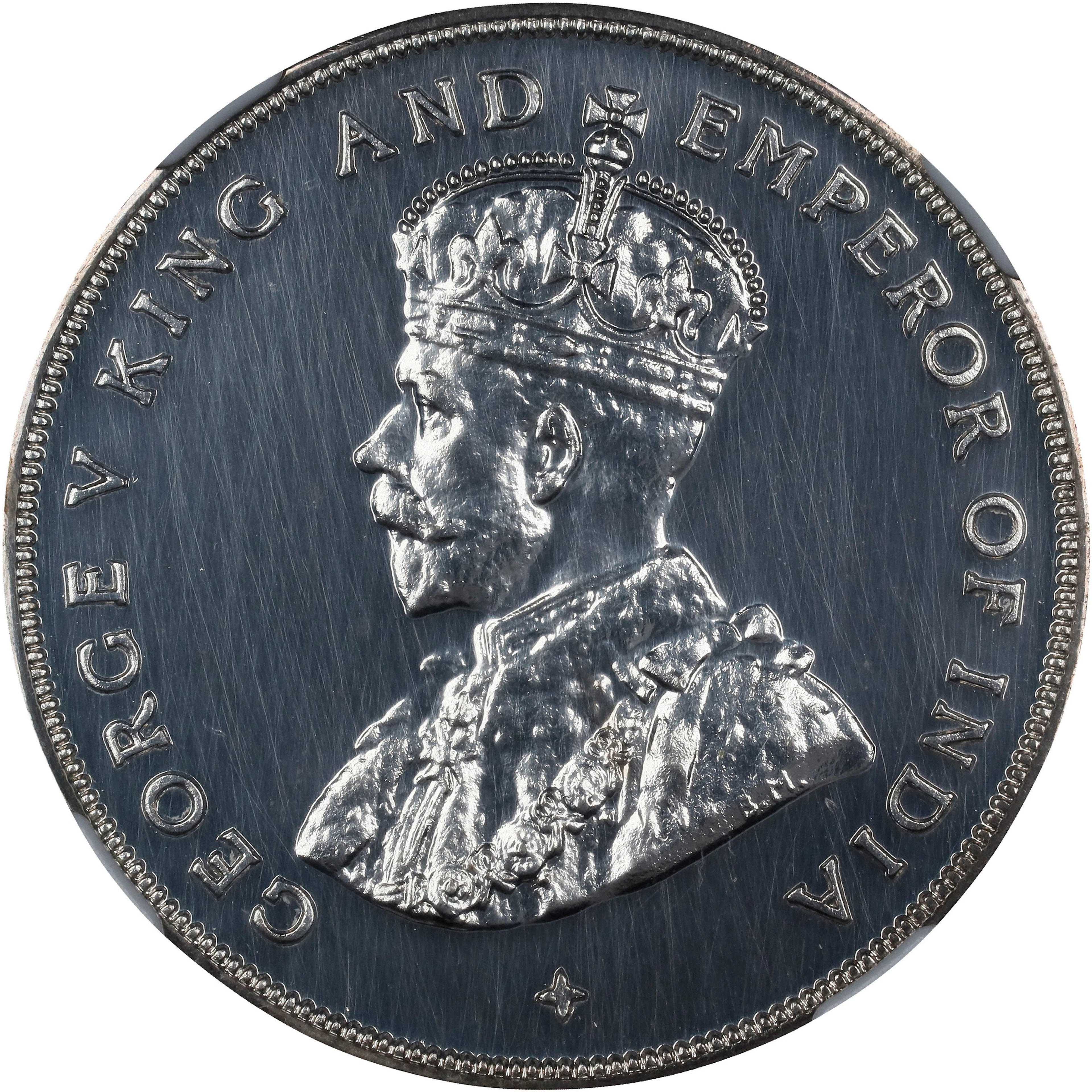 STRAITS SETTLEMENTS. Silver Dollar Restrike, 1919. Bombay Mint. George