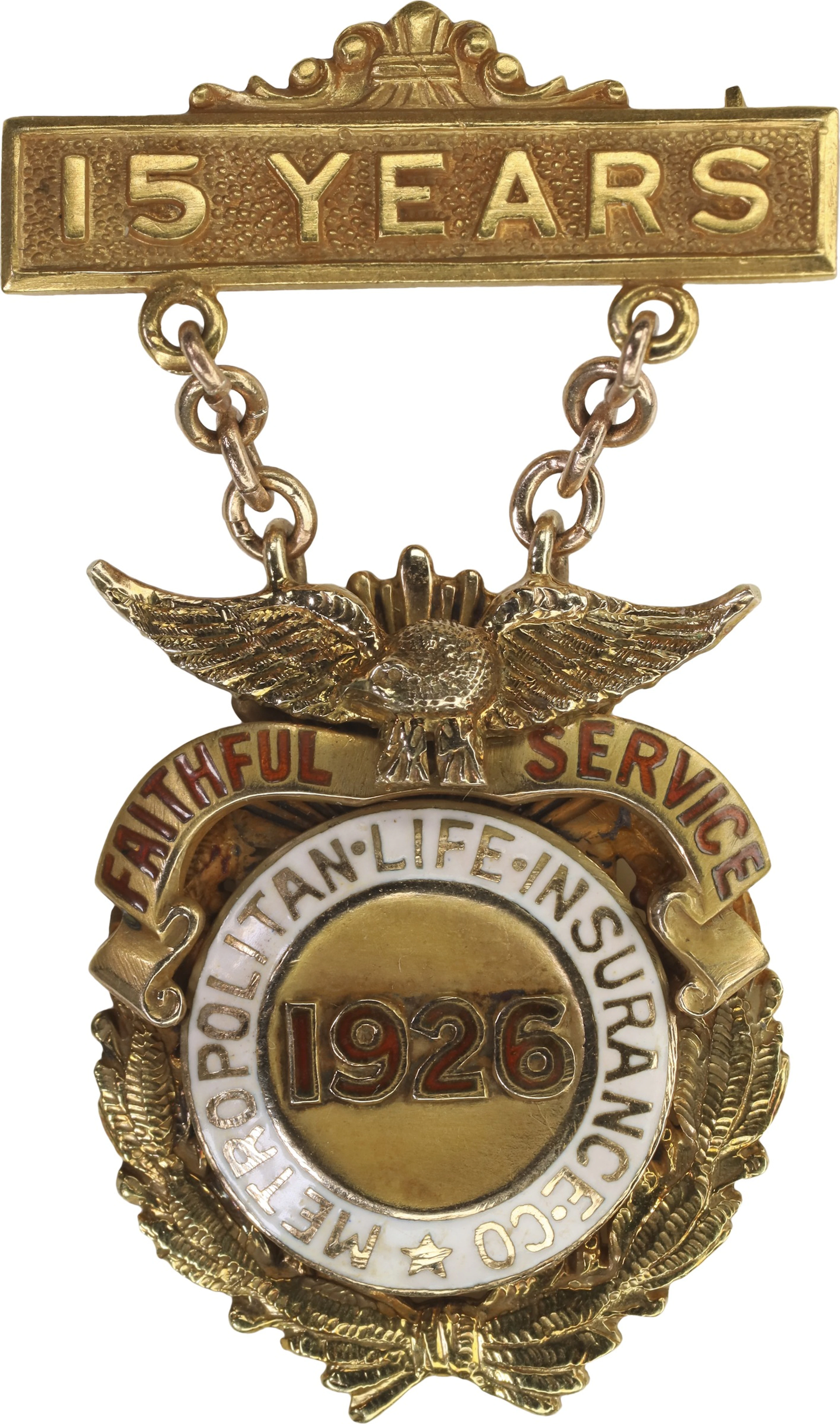 (0.264 oz, 8.226 g AGW). 1926 Metropolitan Life Insurance Co. Gold Medal.