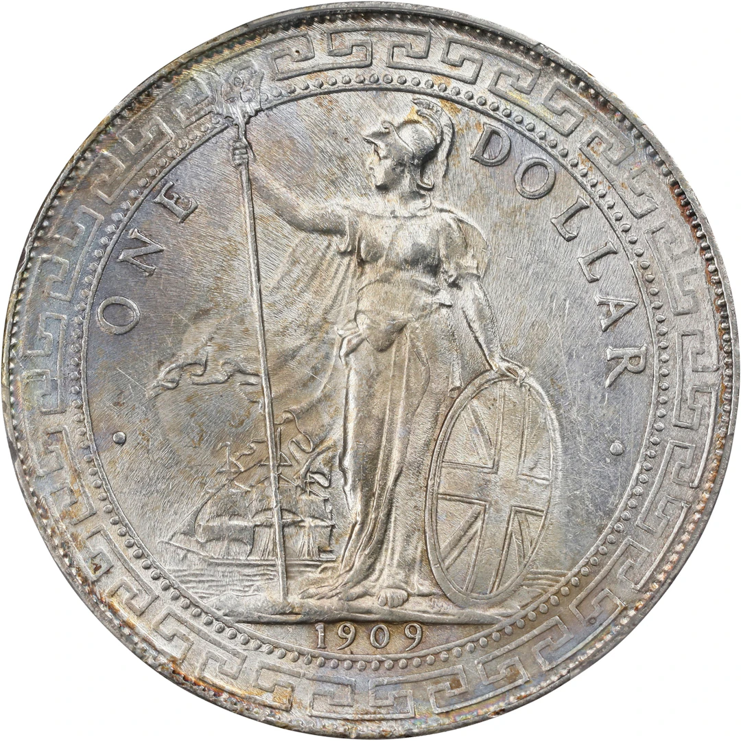 GREAT BRITAIN. Trade Dollar, 1909-B. Bombay Mint. PCGS MS-62.