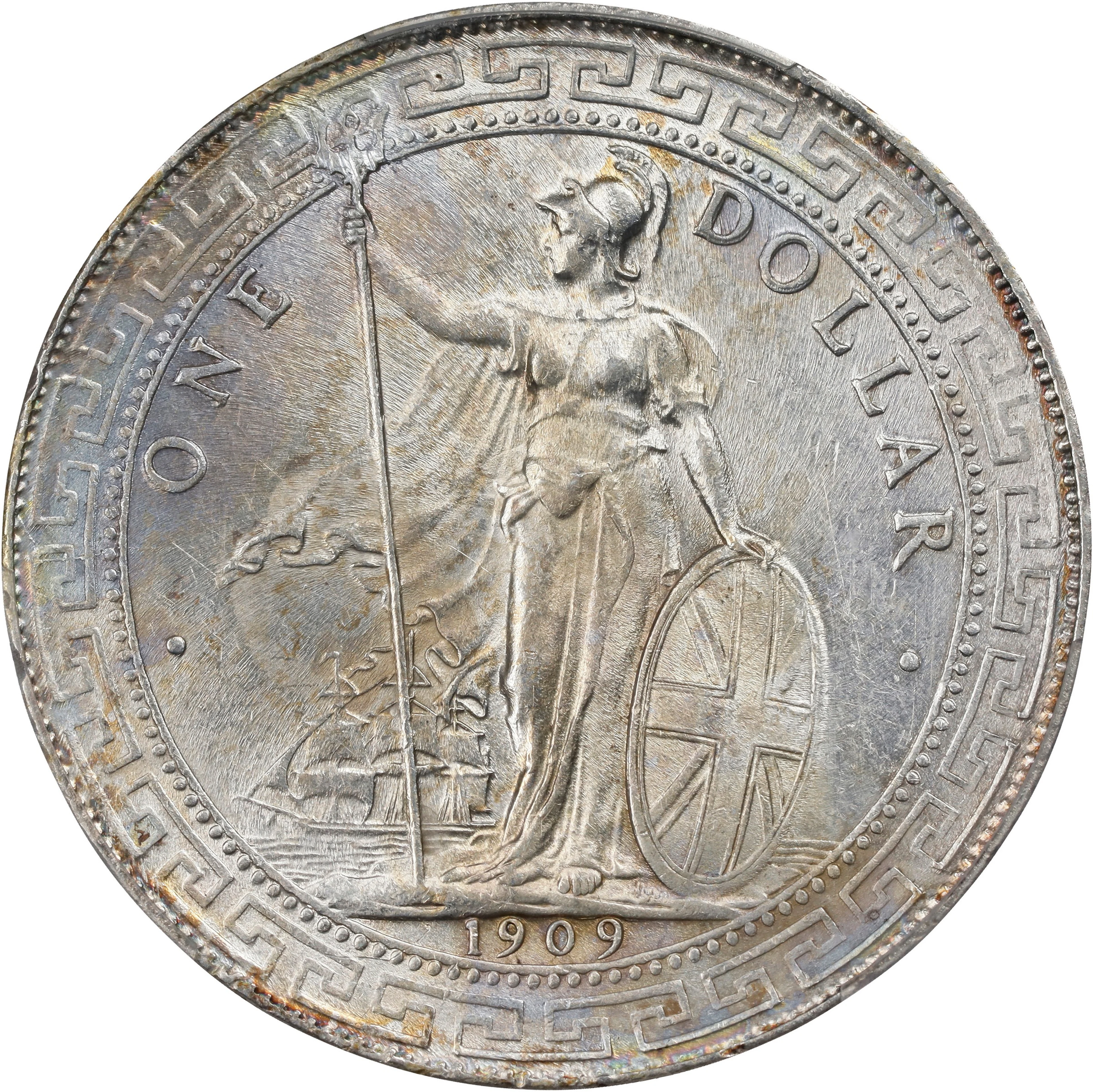 GREAT BRITAIN. Trade Dollar, 1909-B. Bombay Mint. PCGS MS-62.