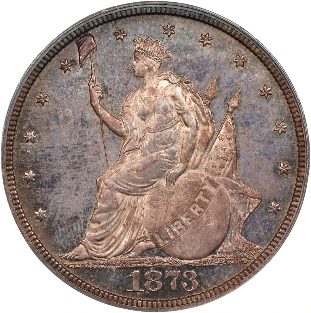 1873 Pattern Trade Dollar. Judd-1310, Pollock-1453. Rarity-4. Silver.