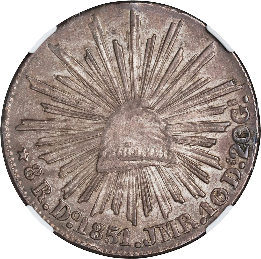 MEXICO. 8 Reales, 1851-Do JMR. Durango Mint. NGC AU-58.