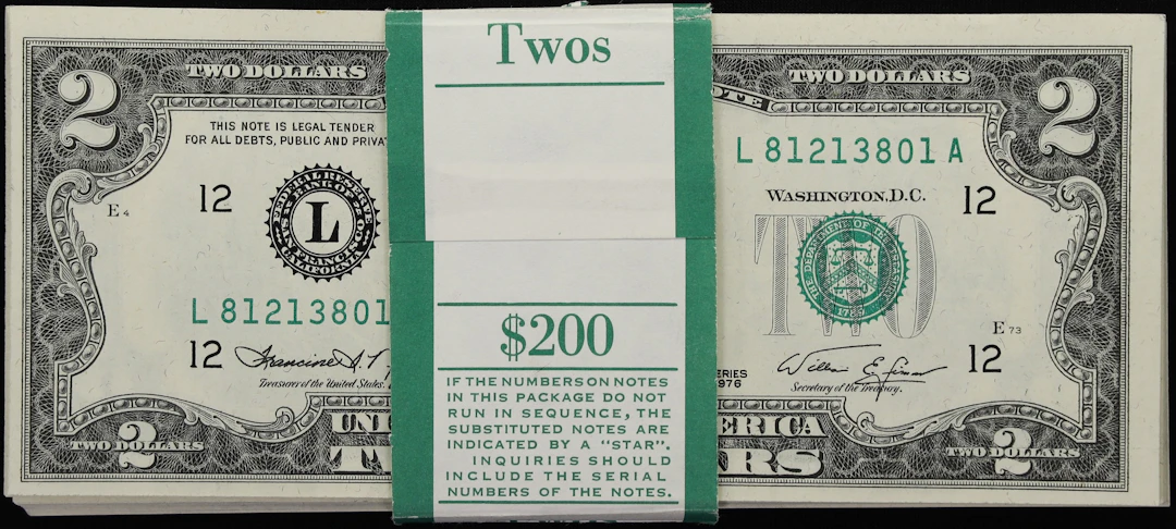 Original Pack of 100. Fr. 1935-L. 1976 $2 Federal Reserve Notes. San