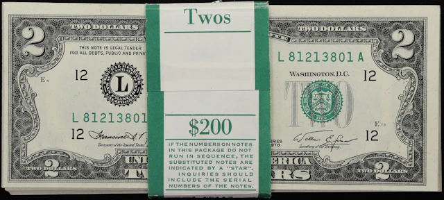 Original Pack of 100. Fr. 1935-L. 1976 $2 Federal Reserve Notes. San