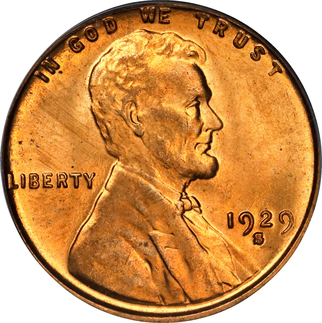 1929-S Lincoln Cent. MS-65 RD (PCGS). CAC. OGH Generation 2.1.
