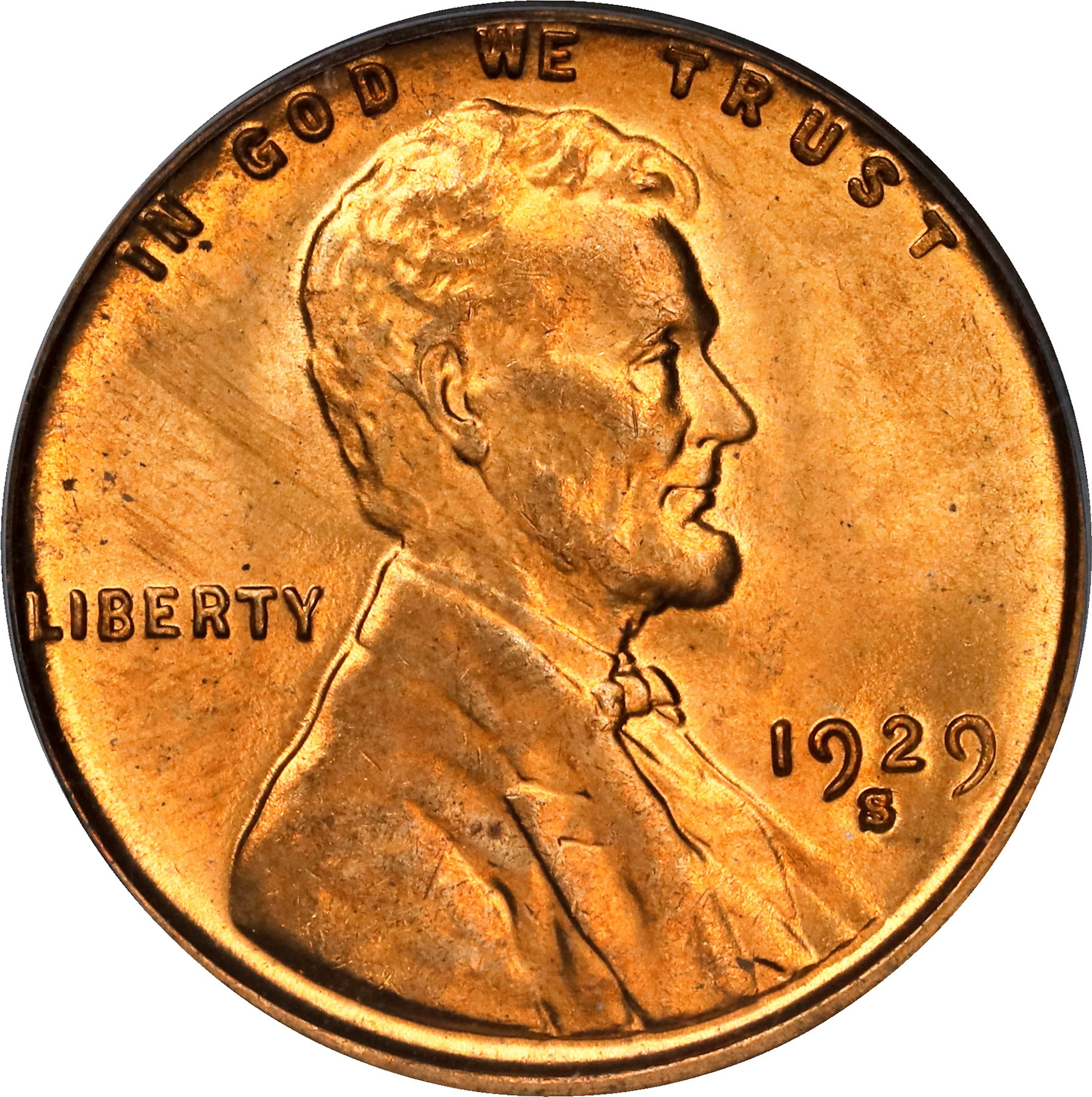 1929-S Lincoln Cent. MS-65 RD (PCGS). CAC. OGH Generation 2.1.