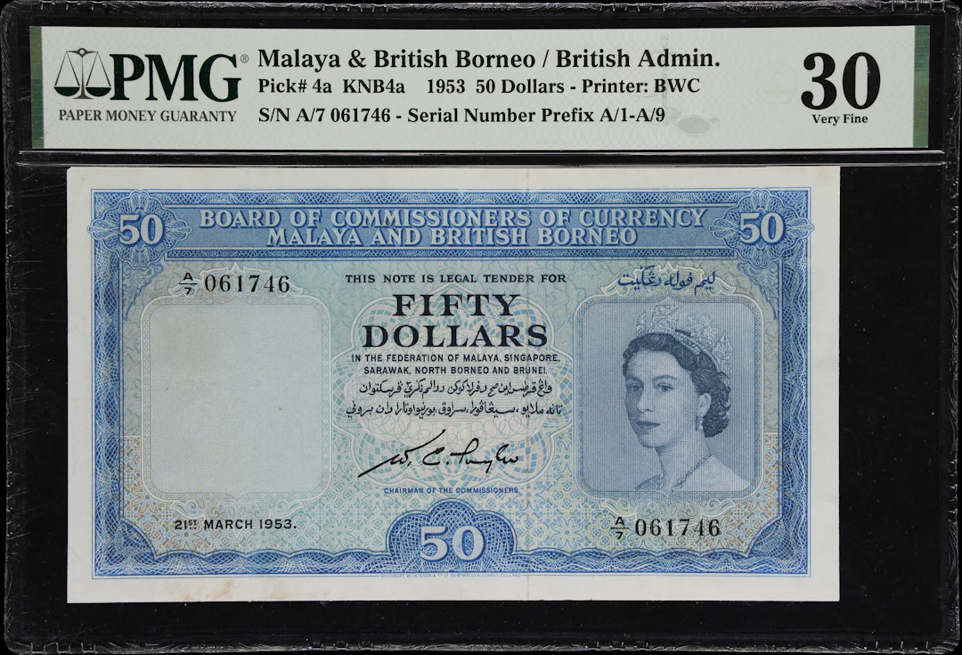 MALAYA AND BRITISH BORNEO. Board of Commissioners of Currency. 50