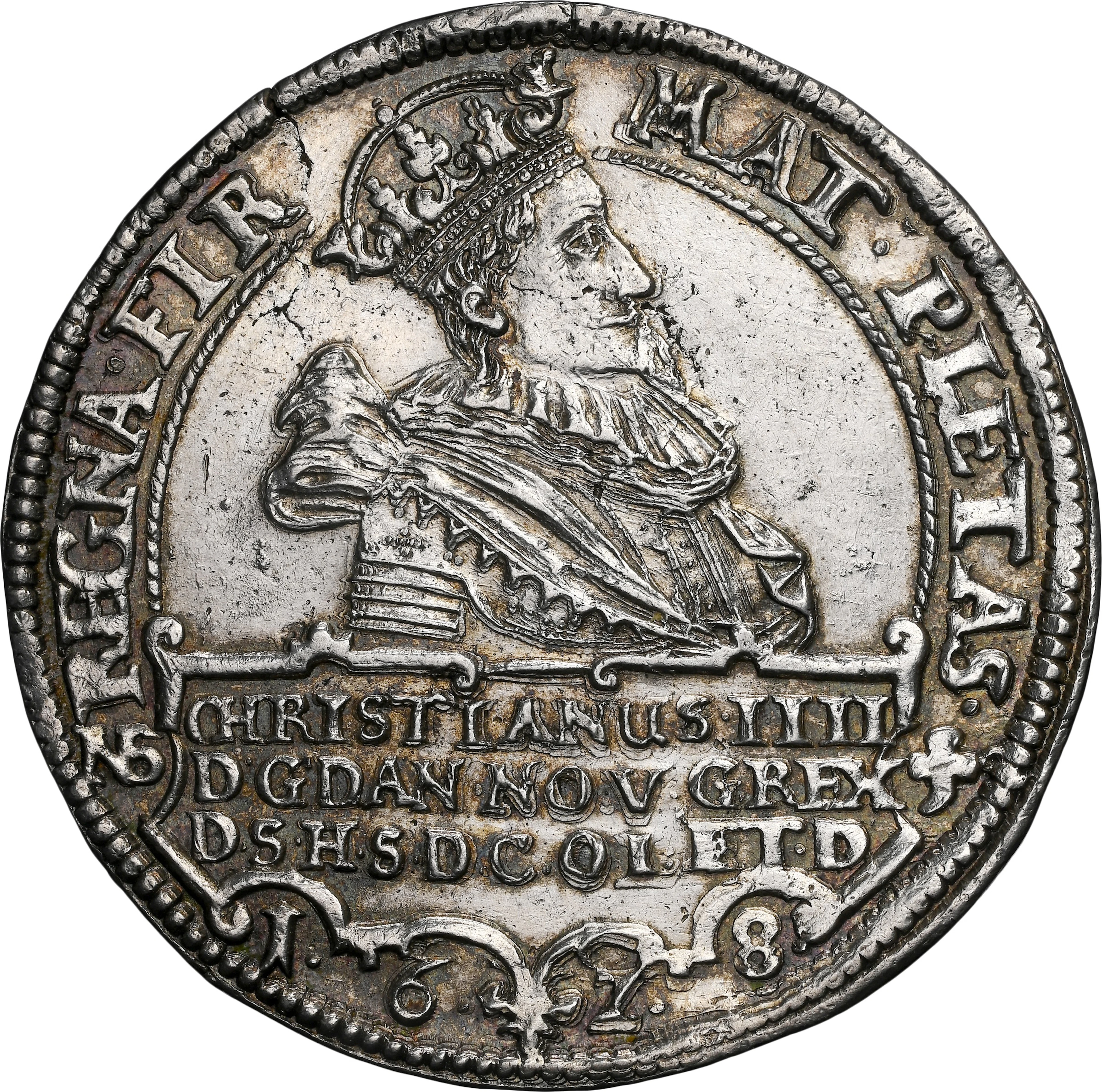 DENMARK. 2 Speciedaler, 1628. Copenhagen Mint. Christian IV. NGC Unc