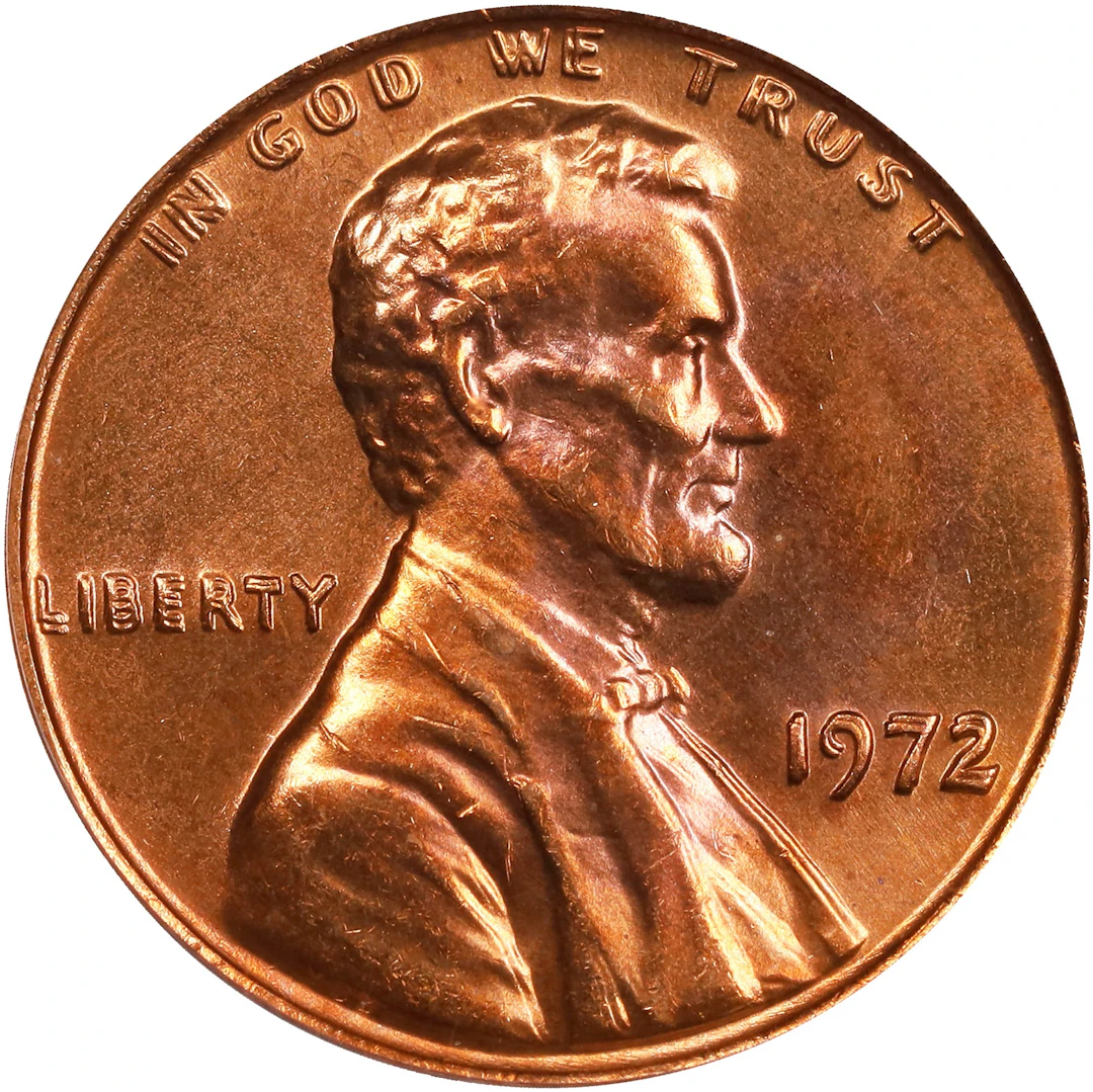 1972 Lincoln Cent. FS-101. Doubled Die Obverse. MS-66 RD (PCGS).