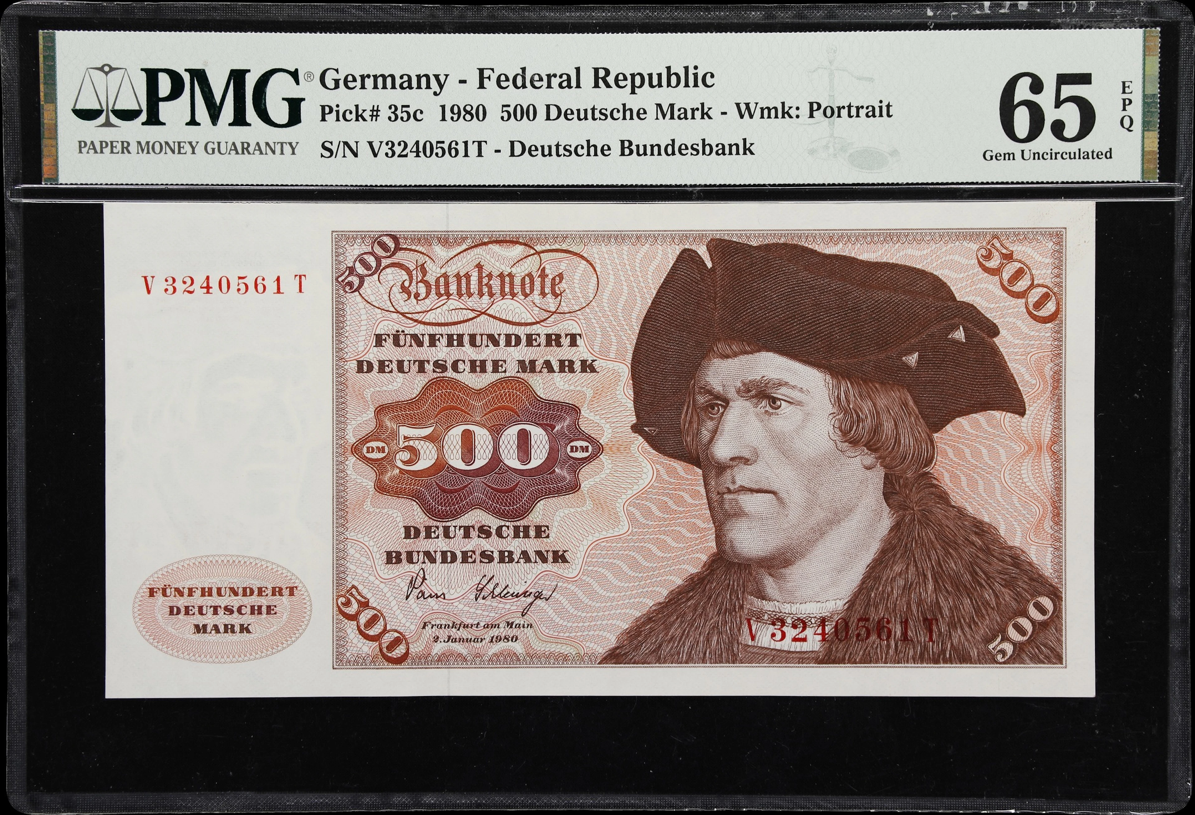 (◊) GERMANY, FEDERAL REPUBLIC. Deutsche Bundesbank. 500 Deutsche Mark