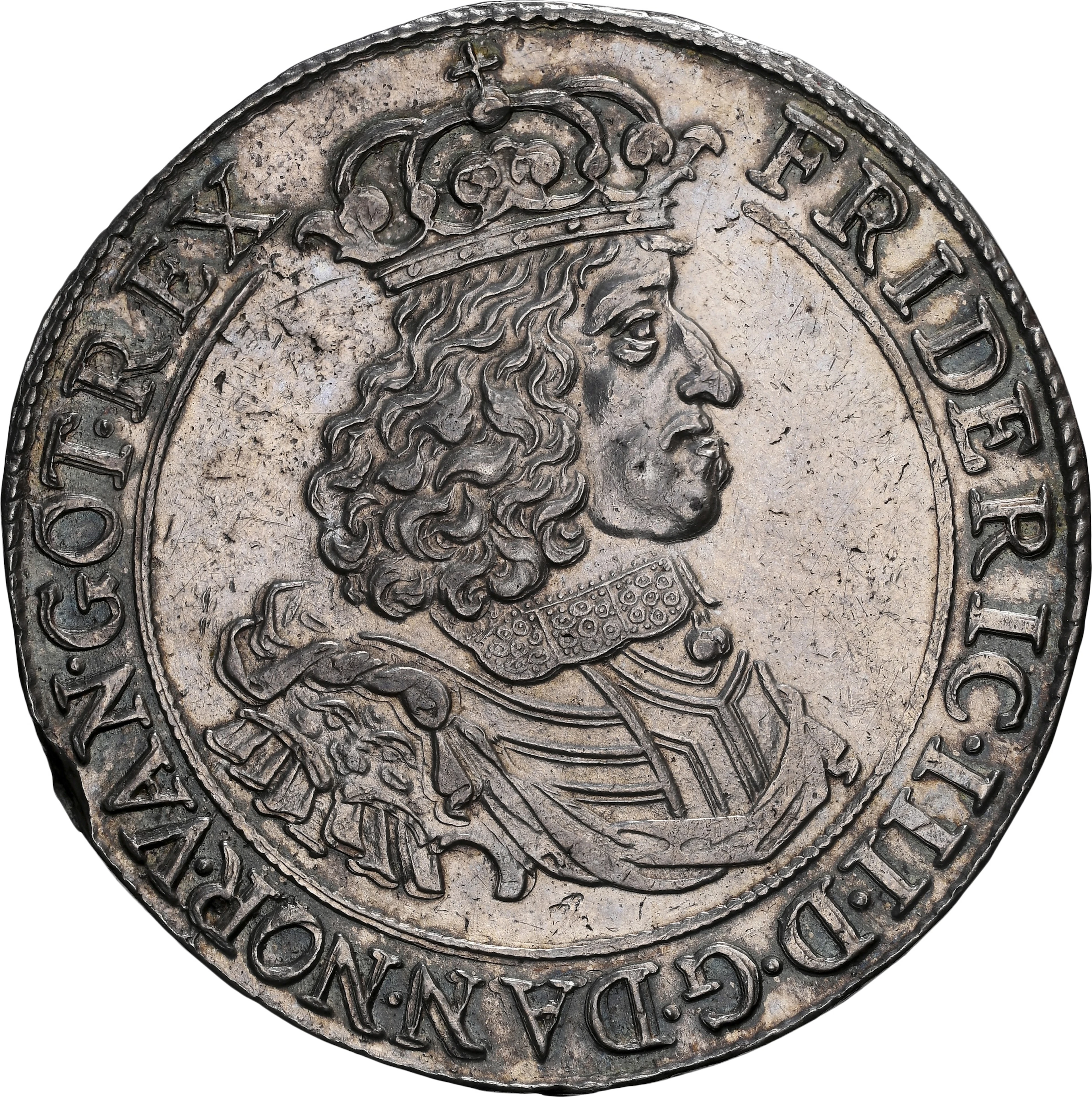 DENMARK. 2 Speciedaler, 1661. Copenhagen Mint. Frederik III. NGC Unc